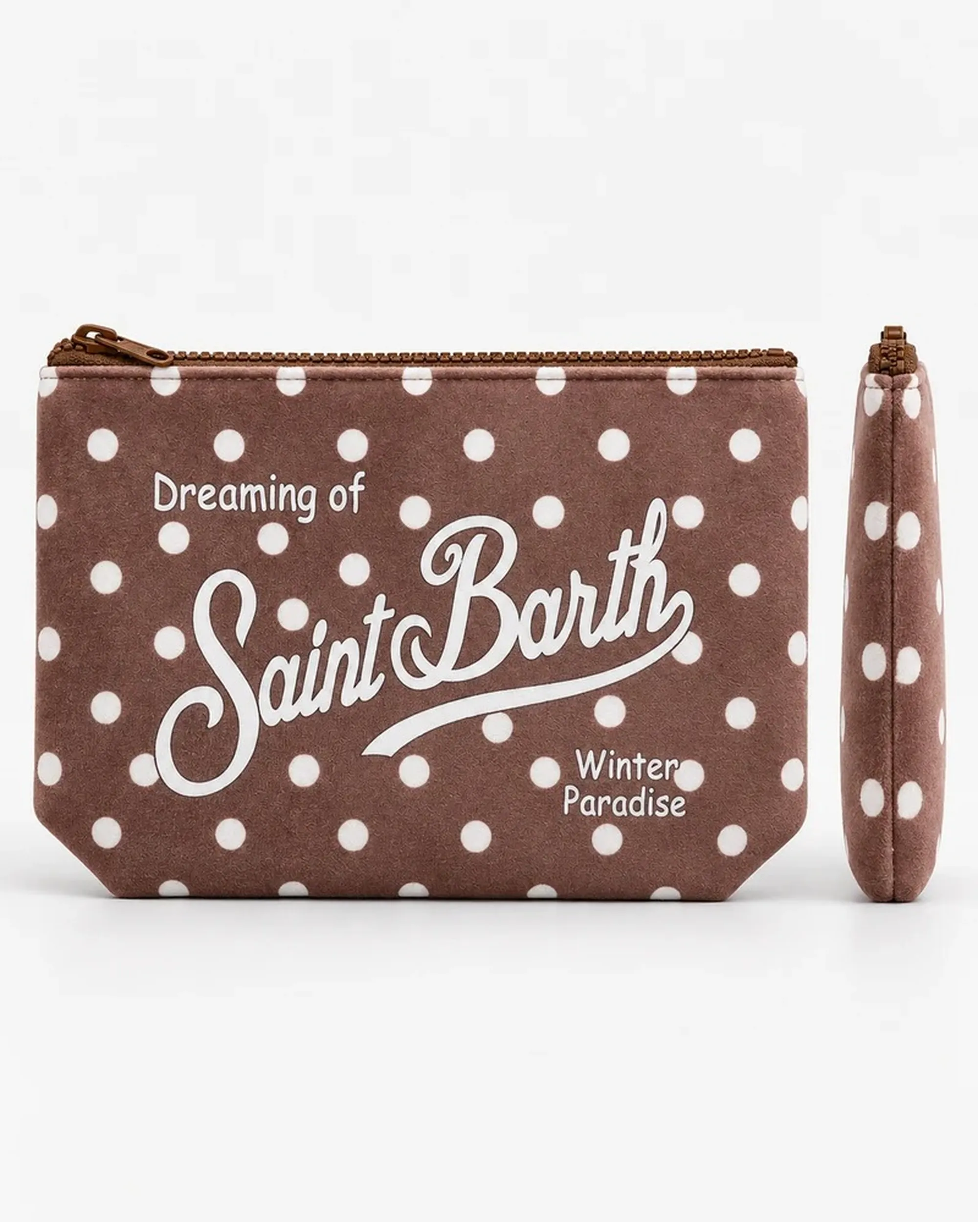 Mc2 Saint Barth B'Aline Polka Dot Clutch' Brown Ali0002-02643M 201267