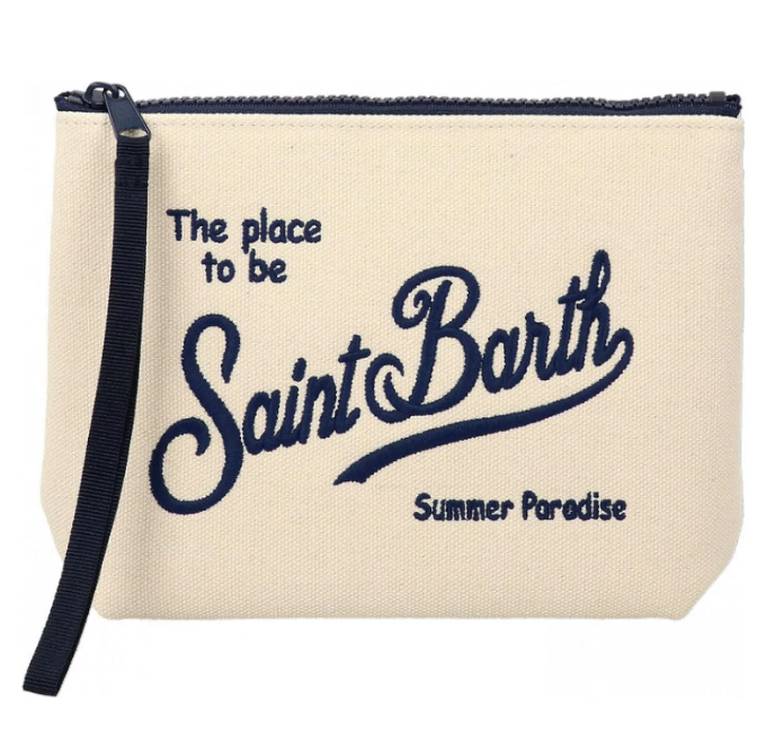 Mc2 Saint Barth Pochette Aline Canvas Bianco Sporco Ali0047-00196L 179183