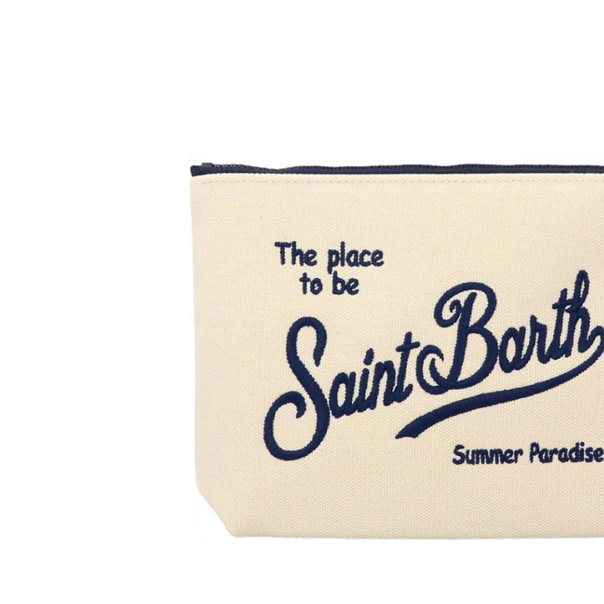 Mc2 Saint Barth Pochette Aline Canvas Bianco Sporco Ali0047-00196L 179262