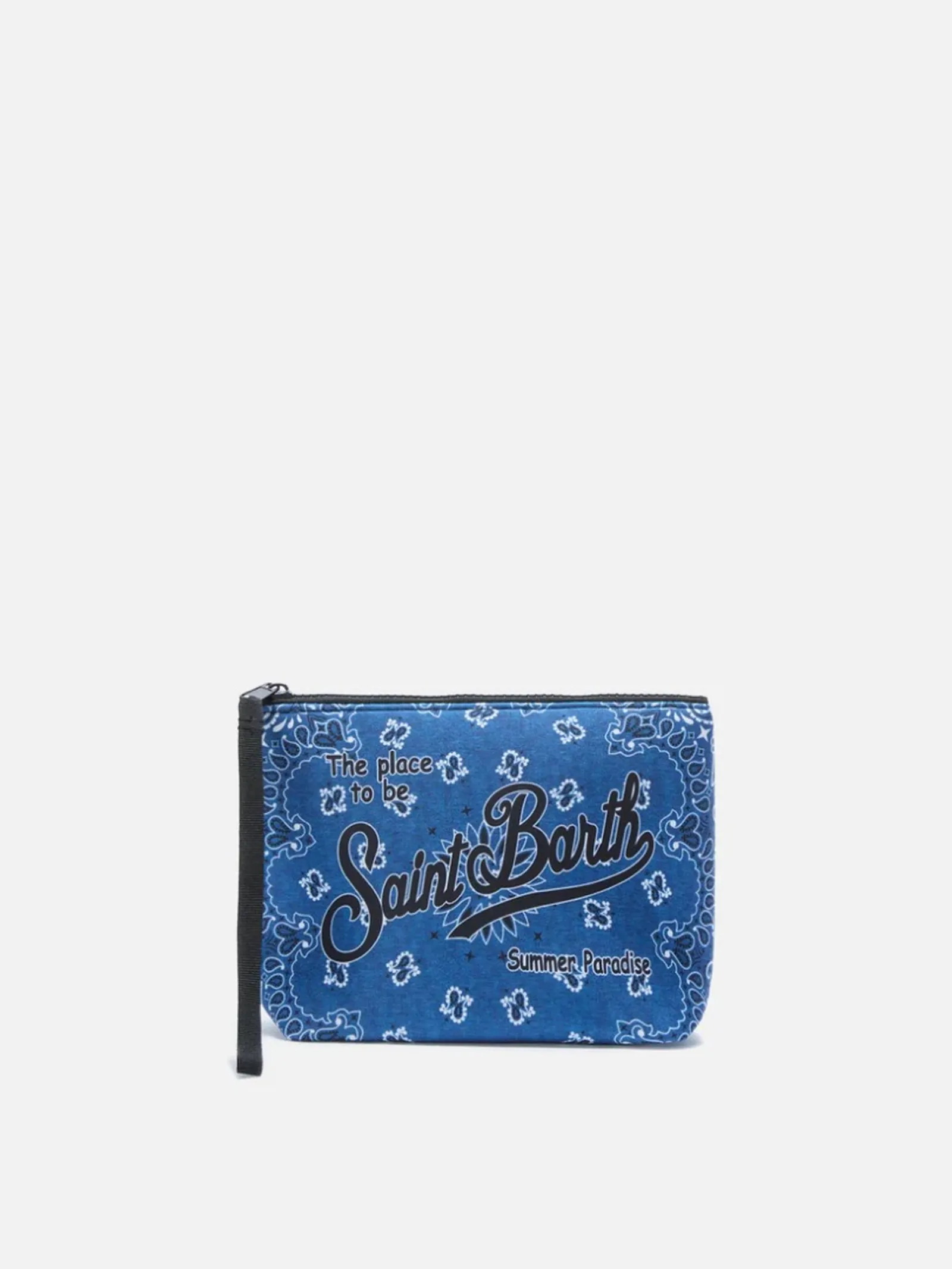 Mc2 Saint Barth Pochette Aline Con Stampa Bandana Blu Alin001-07587L 180944