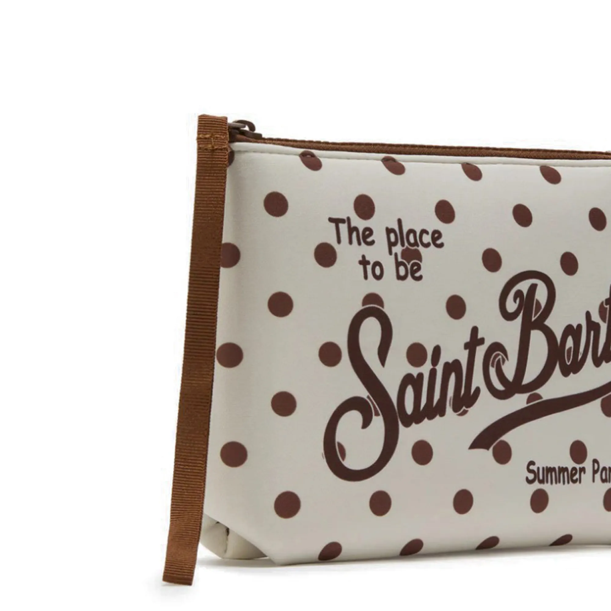 Mc2 Saint Barth B'Aline Pouch With Polka Dot Print' Beige Alin001-03287L 178995