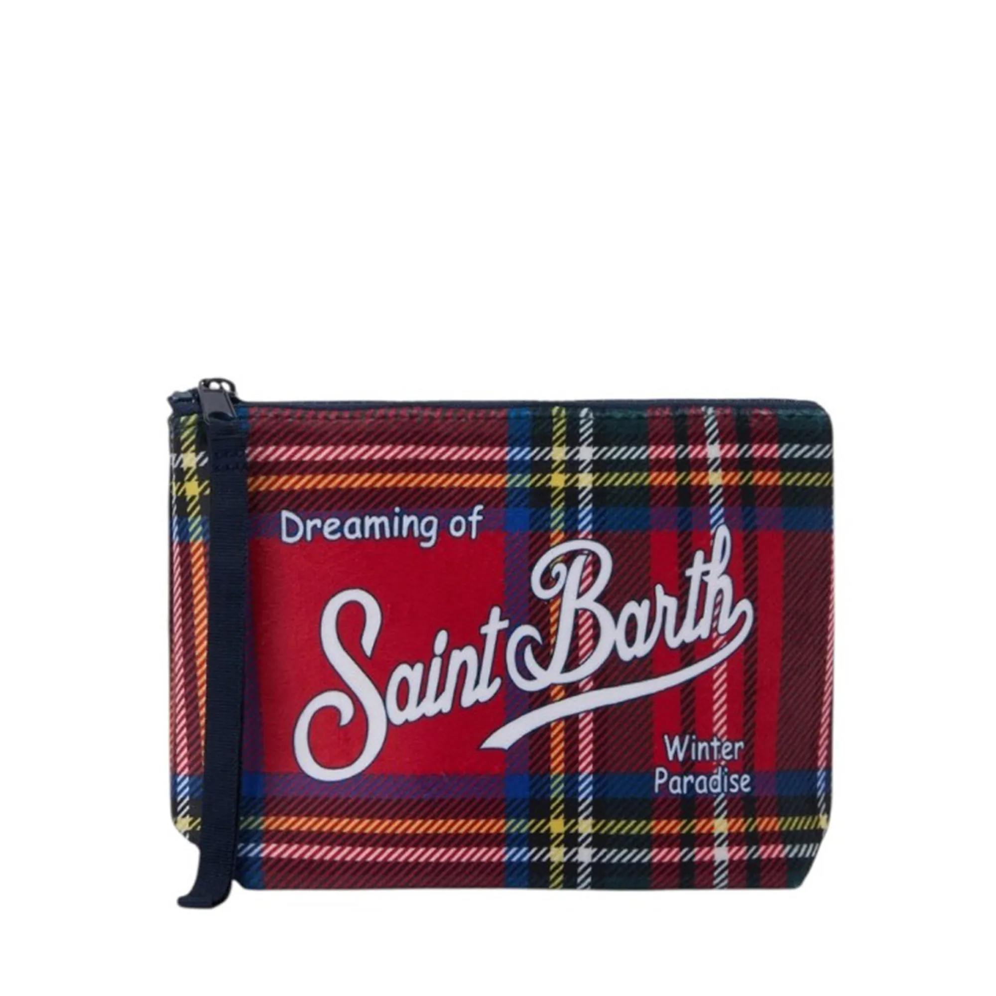 Mc2 Saint Barth Pochette Aline Con Stampa Tartan Rossa Rosso Ali0002-00968I 164707