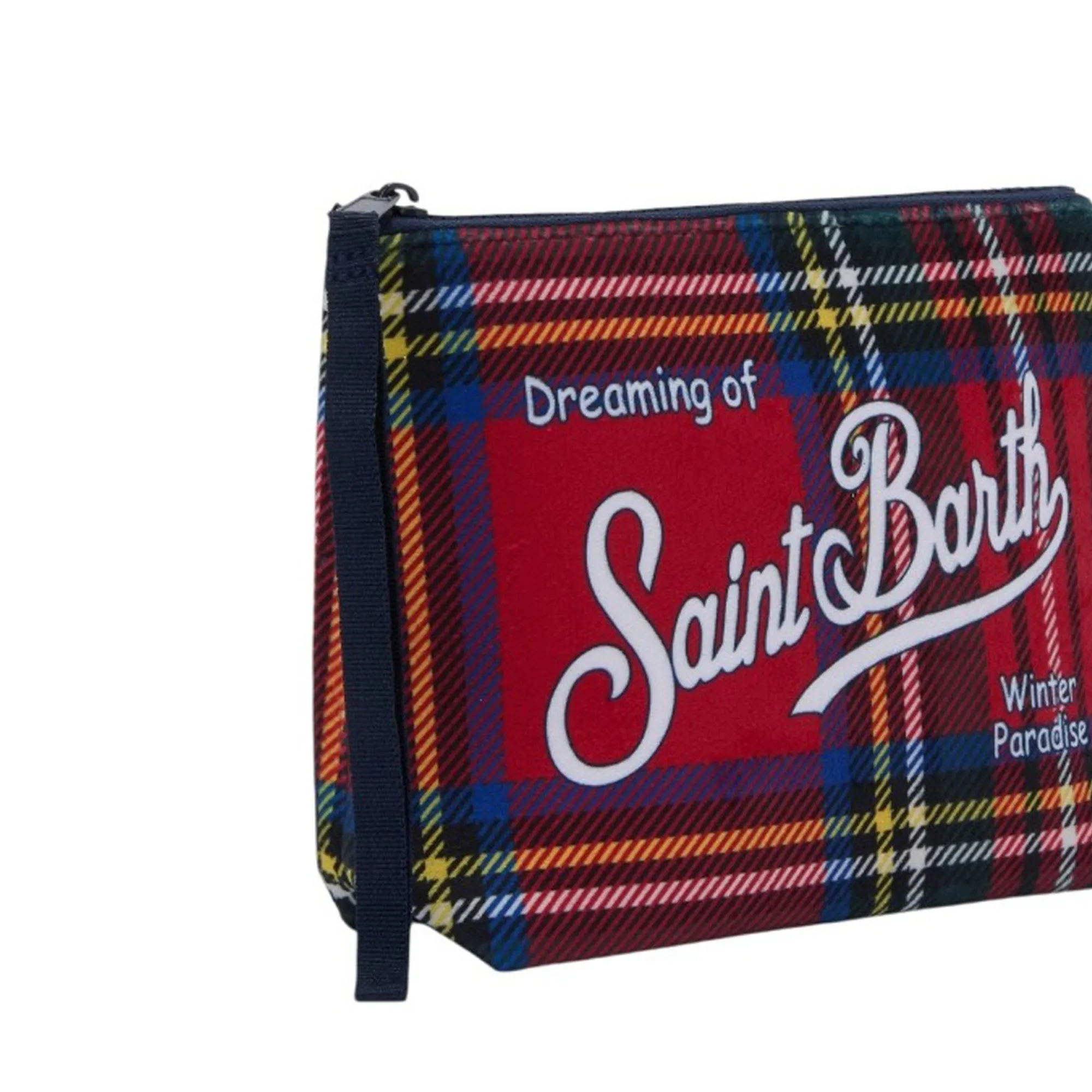 Mc2 Saint Barth Pochette Aline Con Stampa Tartan Rossa Rosso Ali0002-00968I 164708