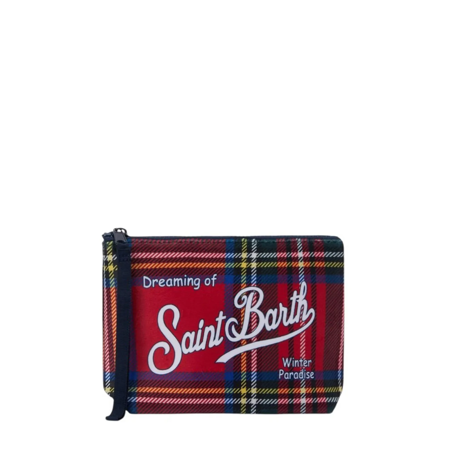 Mc2 Saint Barth Pochette Aline Con Stampa Tartan Rossa Rosso Ali0002-00968I 179281
