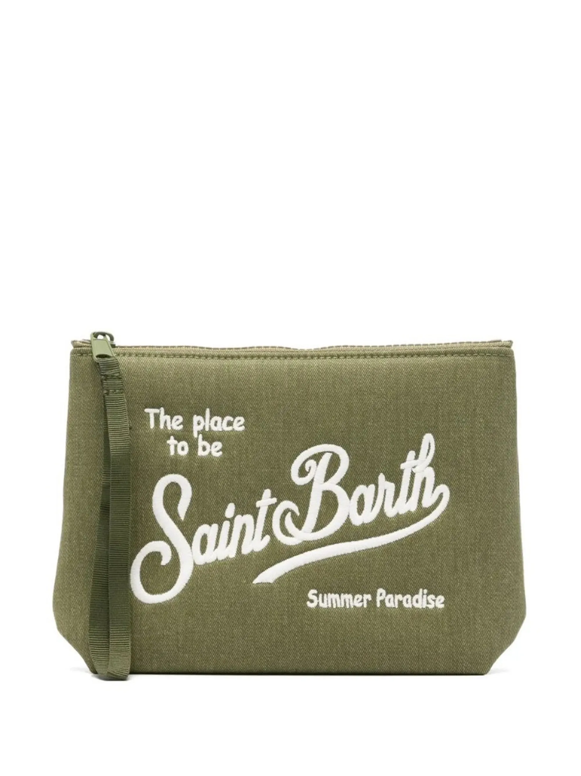 Mc2 Saint Barth B'Aline Denim Clutch' Green Ali0007-01441L 181323
