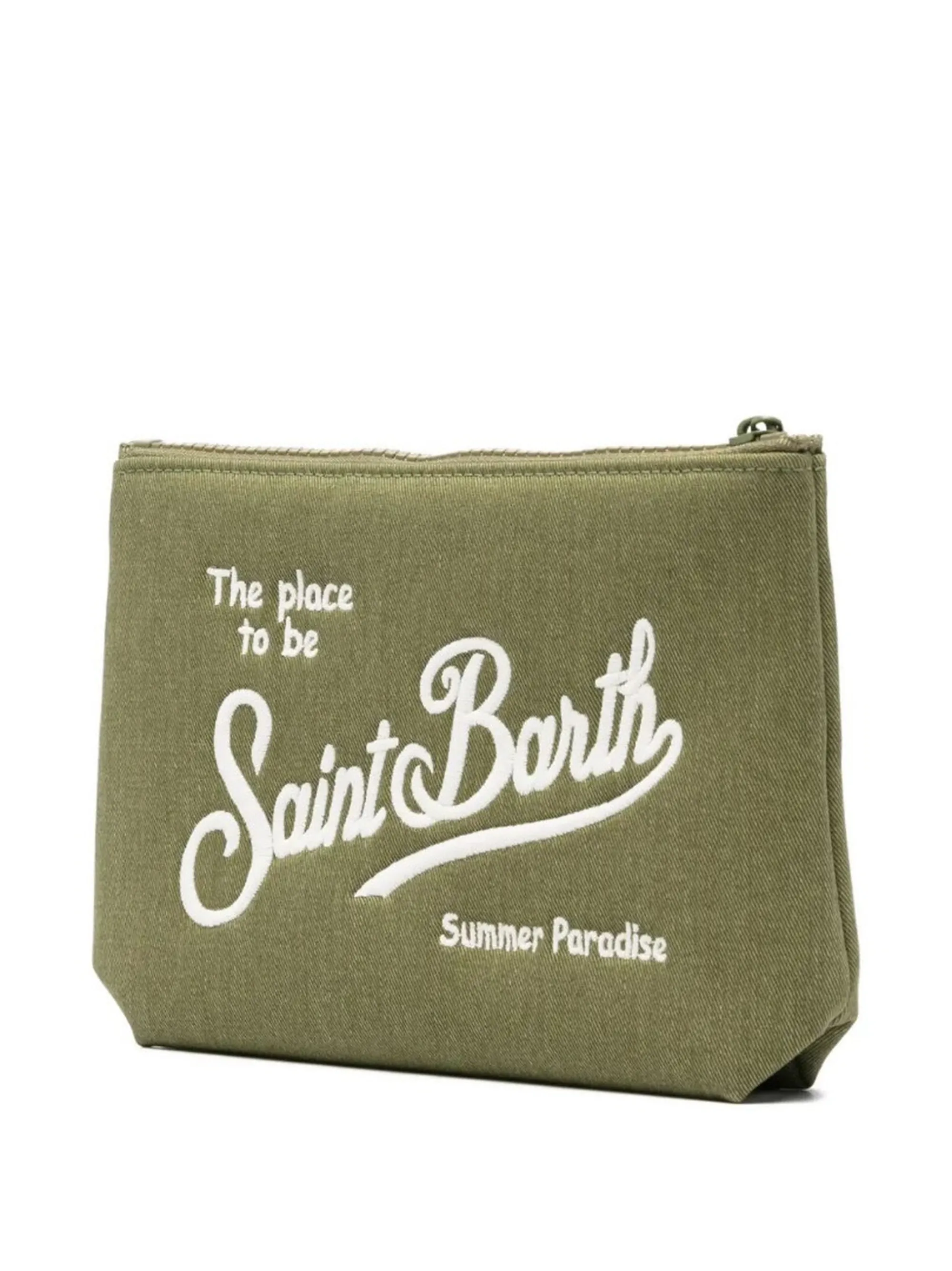 Mc2 Saint Barth B'Aline Denim Clutch' Green Ali0007-01441L 181325