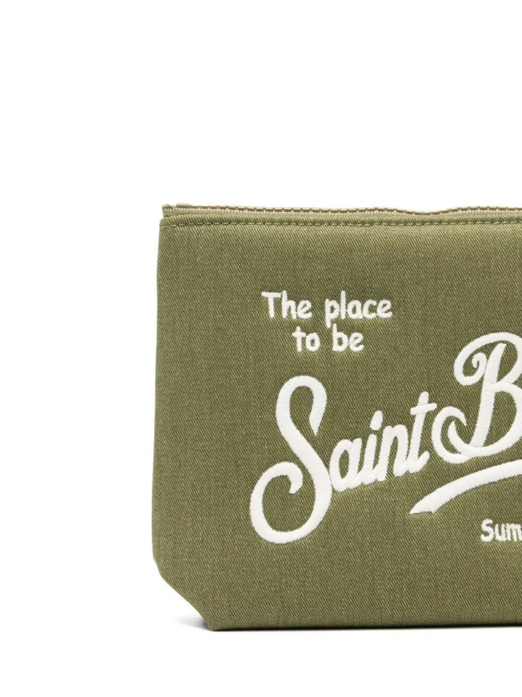 Mc2 Saint Barth B'Aline Denim Clutch' Green Ali0007-01441L 181326