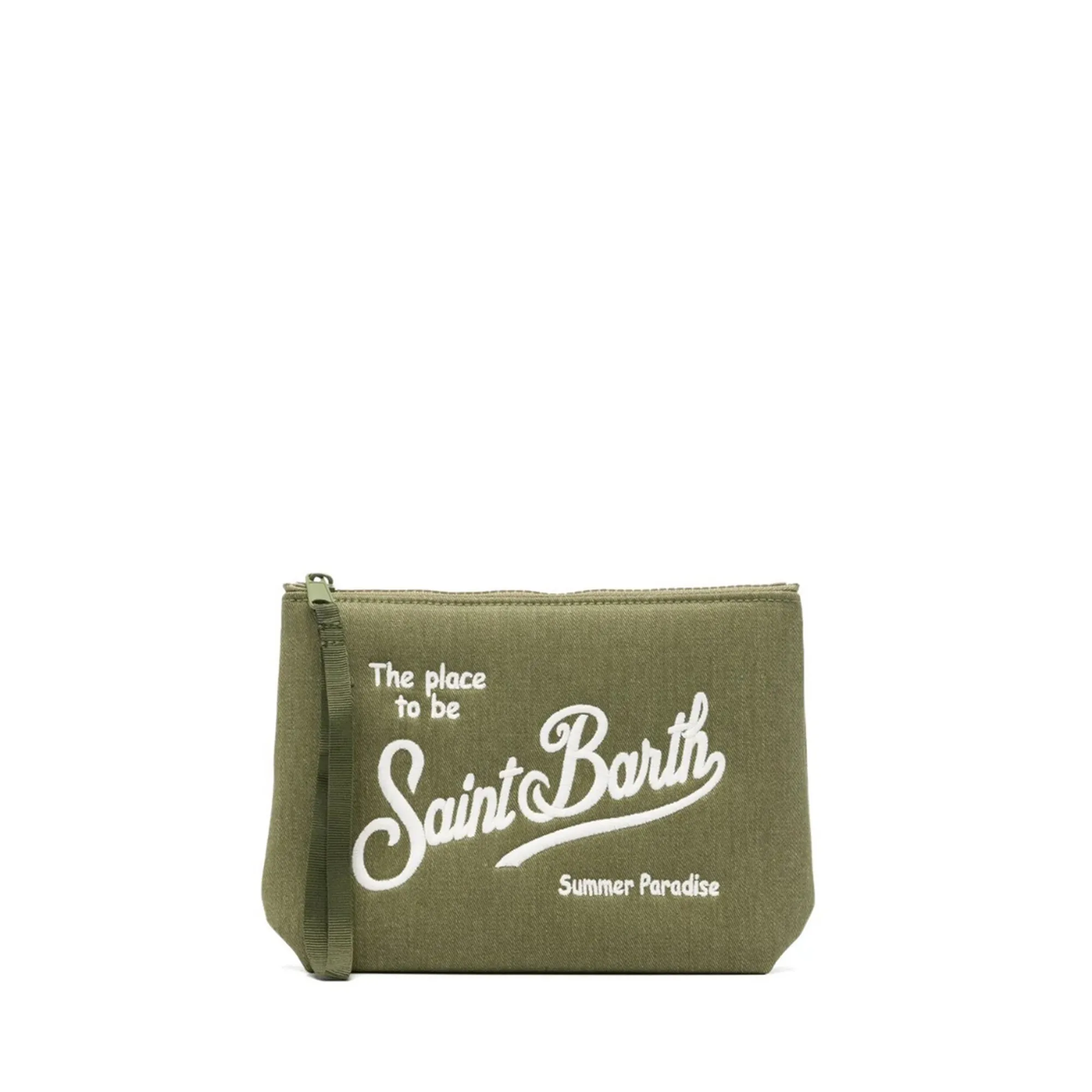 Mc2 Saint Barth B'Aline Denim Clutch' Green Ali0007-01441L 181795