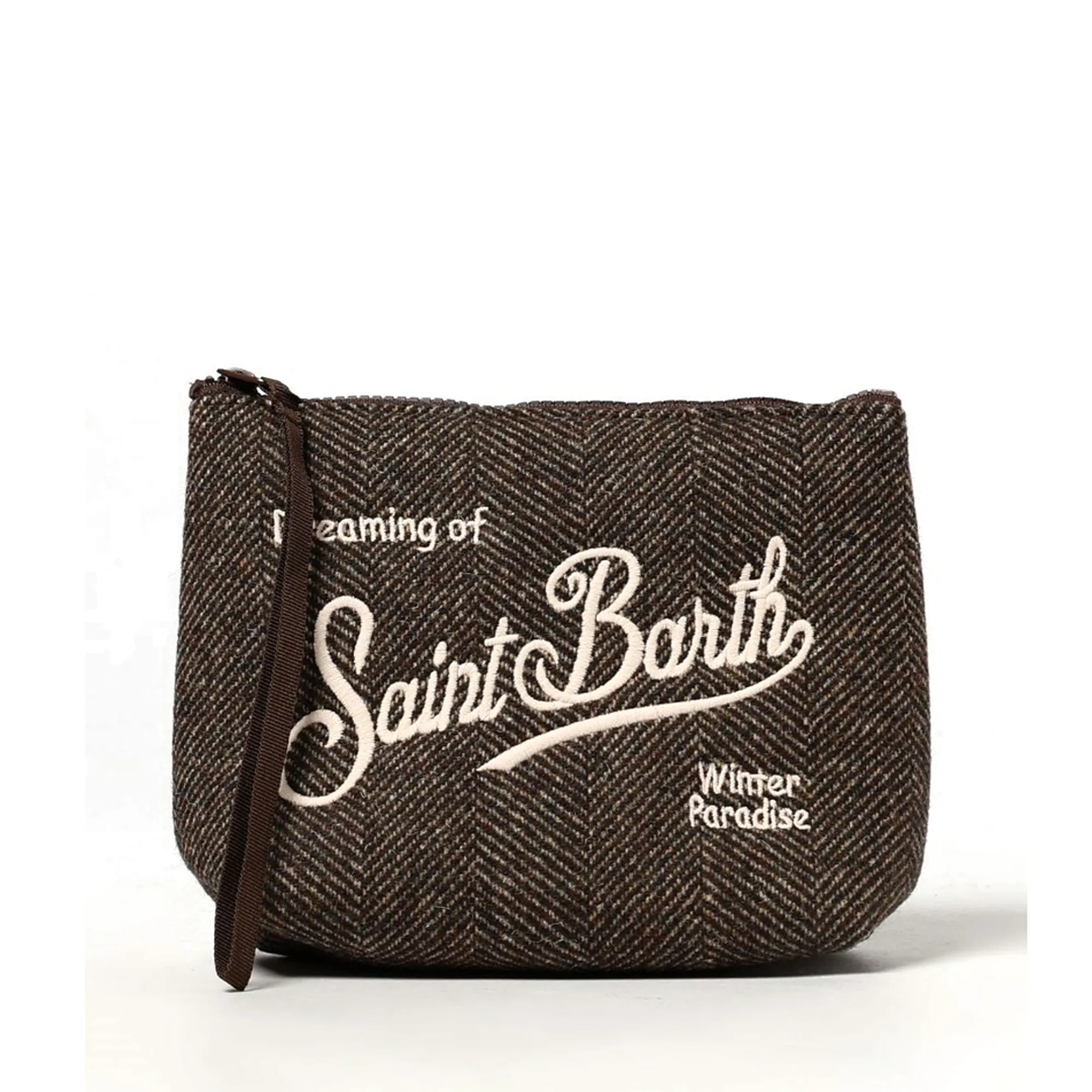 Mc2 Saint Barth Pochette Aline Herringbone Marrone Ali0022-01352I 164681