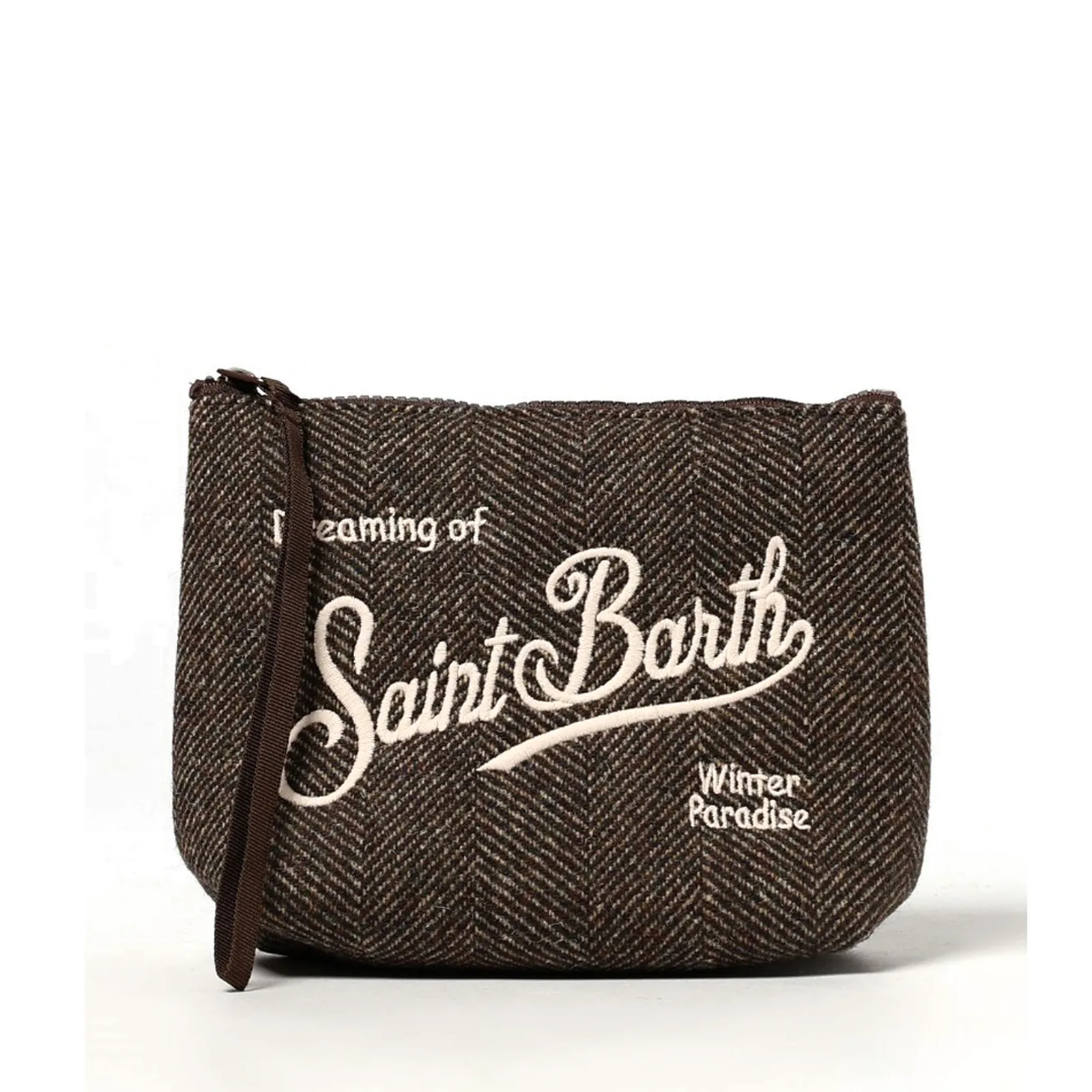 Mc2 Saint Barth Pochette Aline Herringbone Marrone Ali0022-01352I 164681