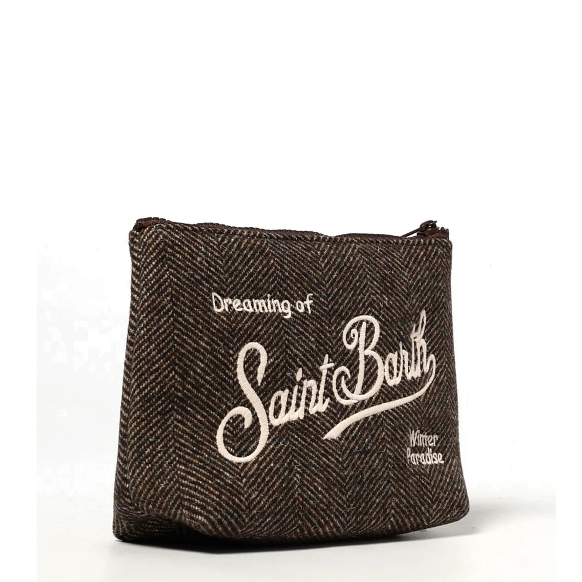 Mc2 Saint Barth Pochette Aline Herringbone Marrone Ali0022-01352I 164682