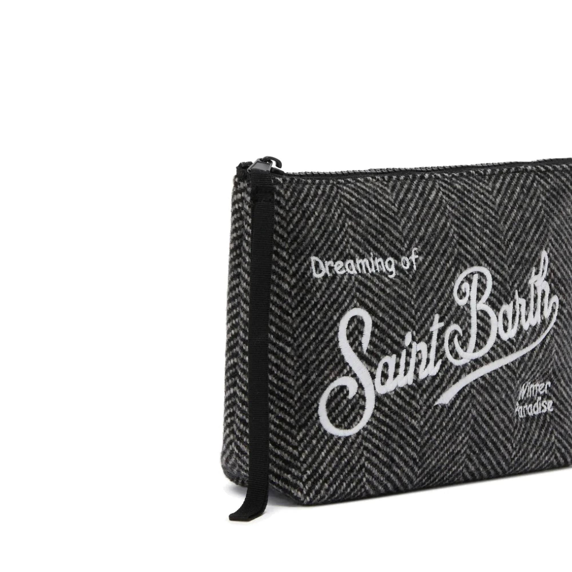 Mc2 Saint Barth Pochette Aline Herringbone Nero Ali0022-00298I 164684