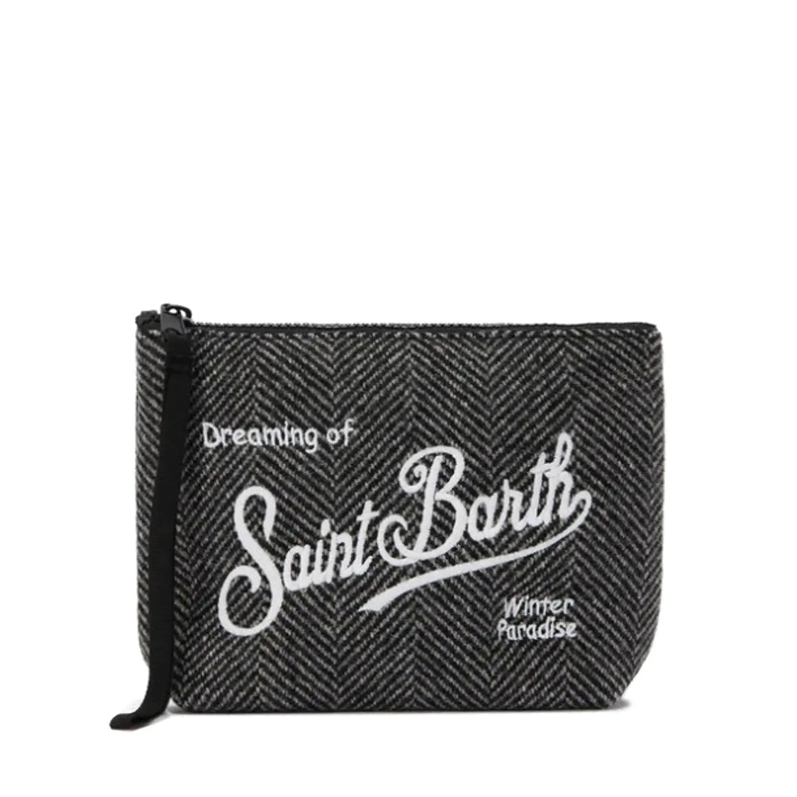 Mc2 Saint Barth Pochette Aline Herringbone Nero Ali0022-00298I 164685