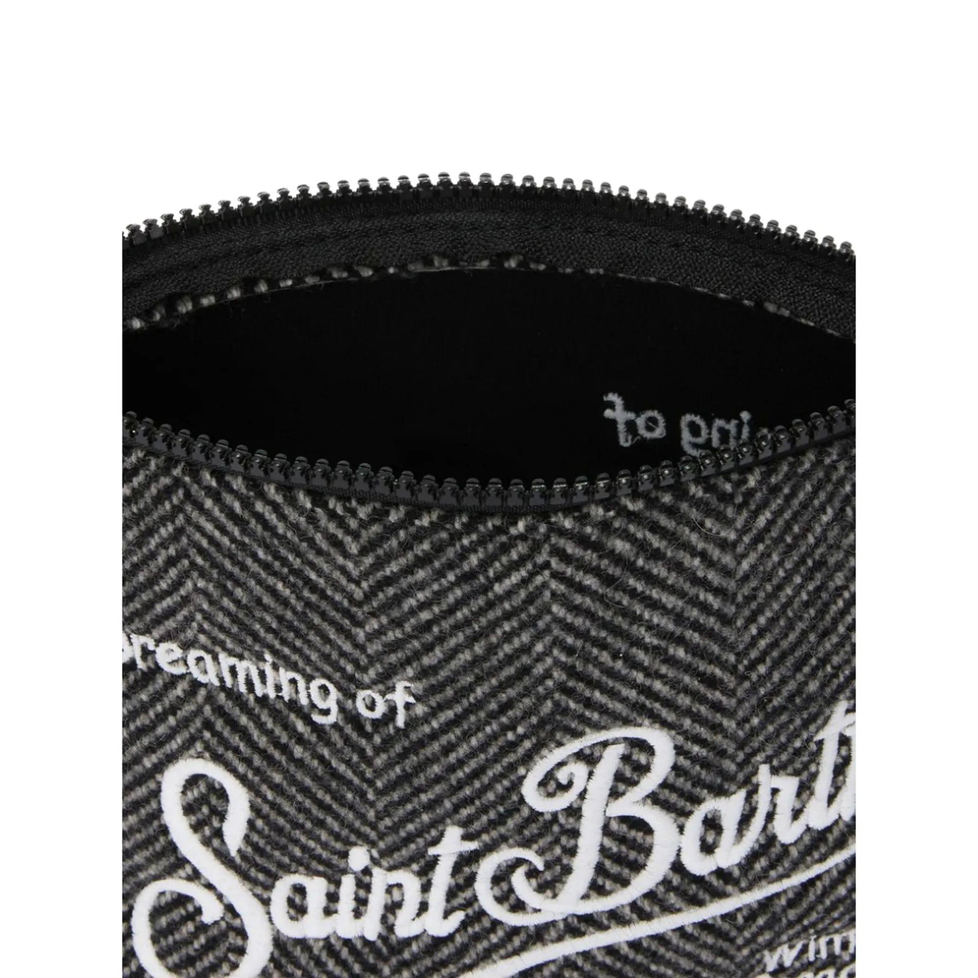 Mc2 Saint Barth Pochette Aline Herringbone Nero Ali0022-00298I 164686