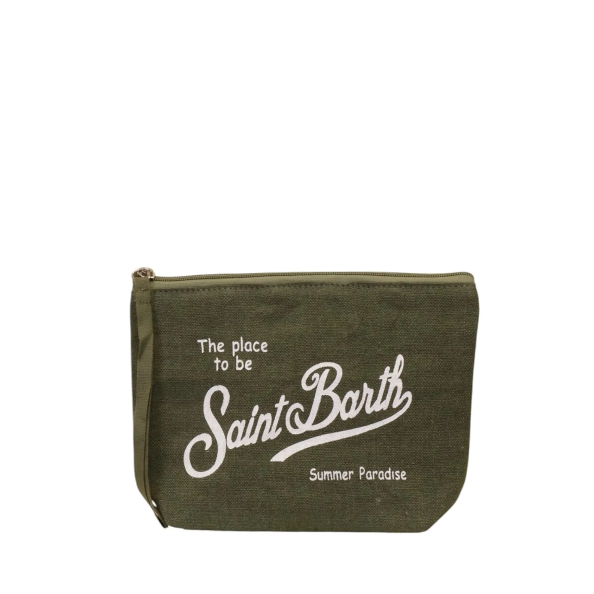 Mc2 Saint Barth B'Aline Linen Pouch' Military Ali0004-00144L 179155