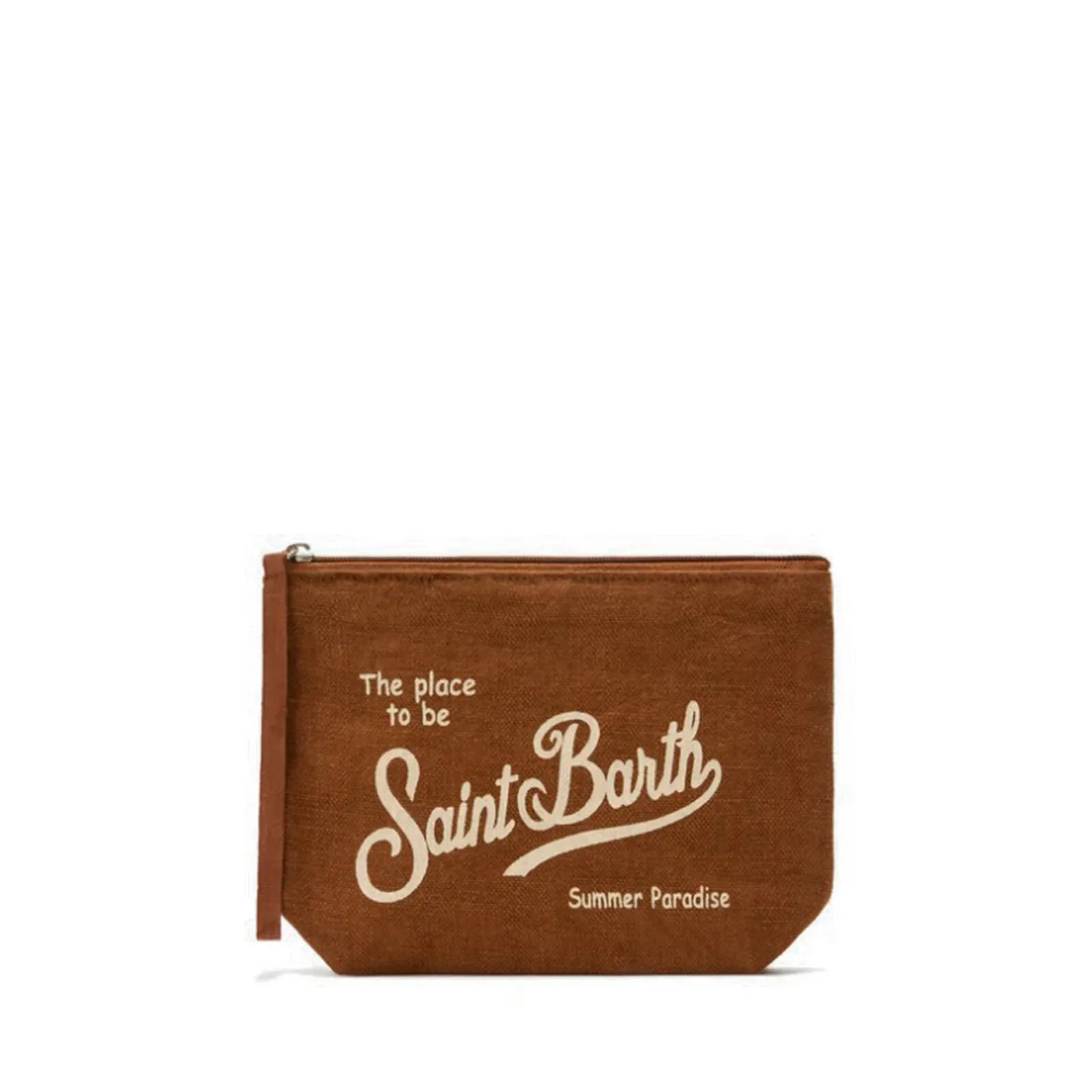 Mc2 Saint Barth Pochette Aline Linen Marrone Ali0004-00396L 179000