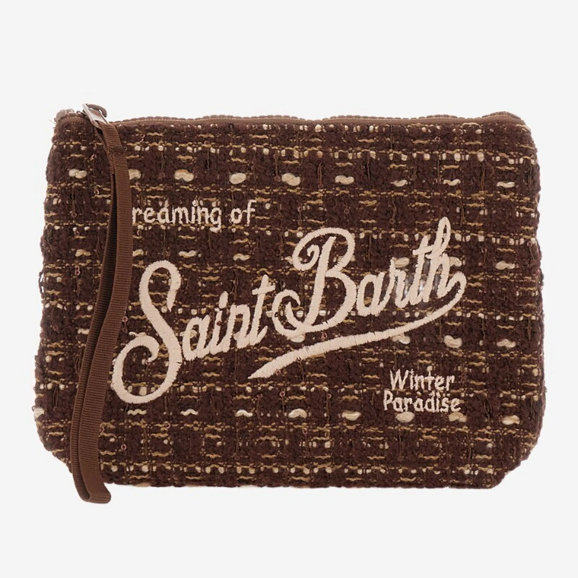 Mc2 Saint Barth B'Pochette Aline Tweed' Brown Ali0027-04136M 195408