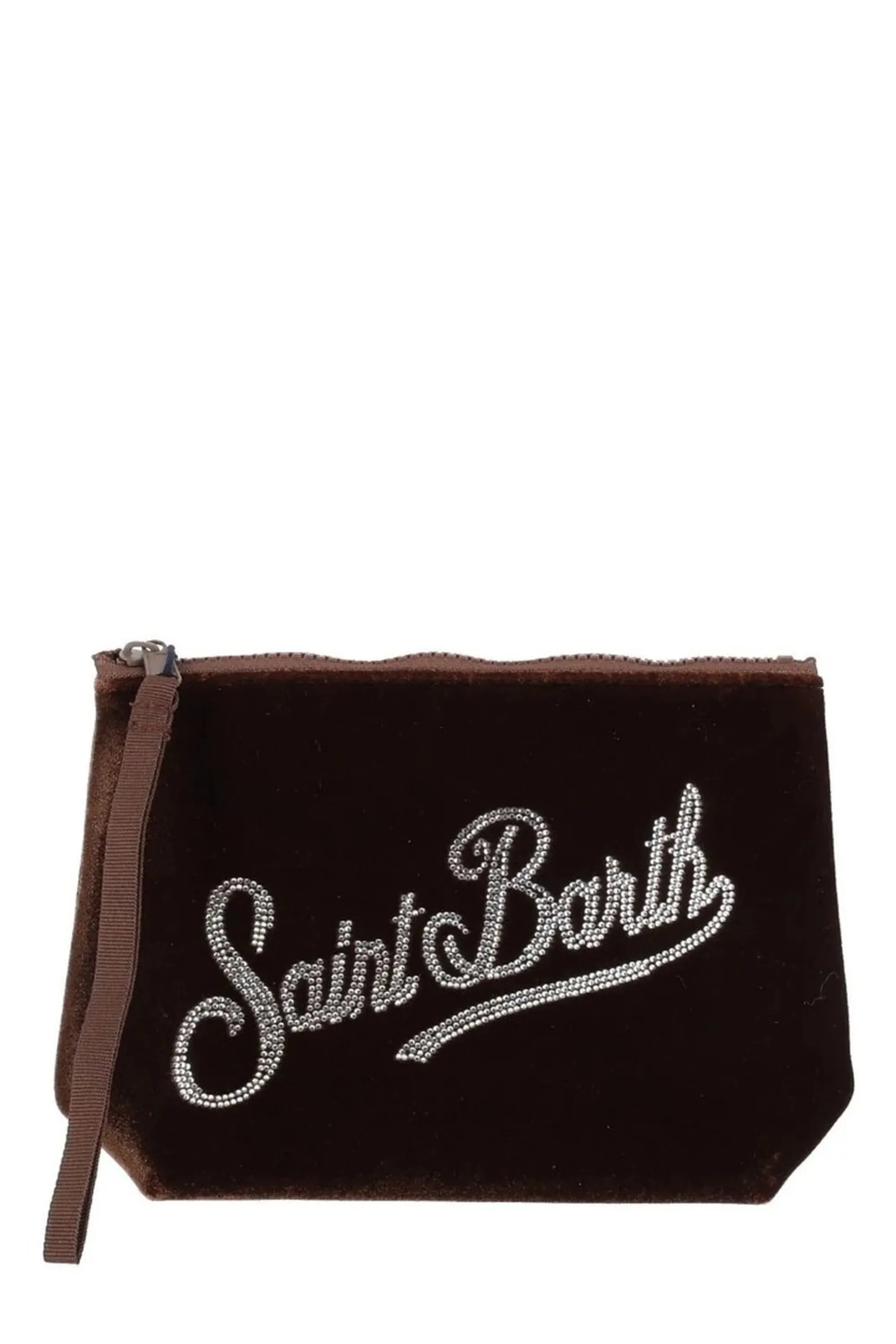 Mc2 Saint Barth B'Pochette Aline Velvet Strass' Brown Ali0014-02369M 194327