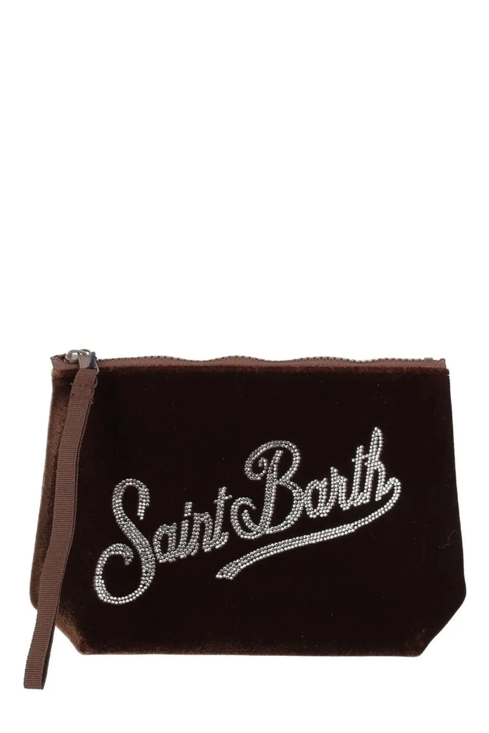 Mc2 Saint Barth Pochette Aline Velvet Strass Marrone Ali0014-02369M 194327