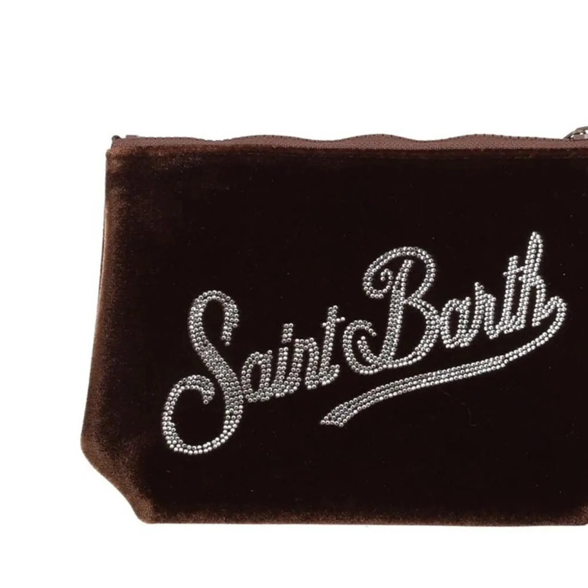 Mc2 Saint Barth Pochette Aline Velvet Strass Marrone Ali0014-02369M 196577