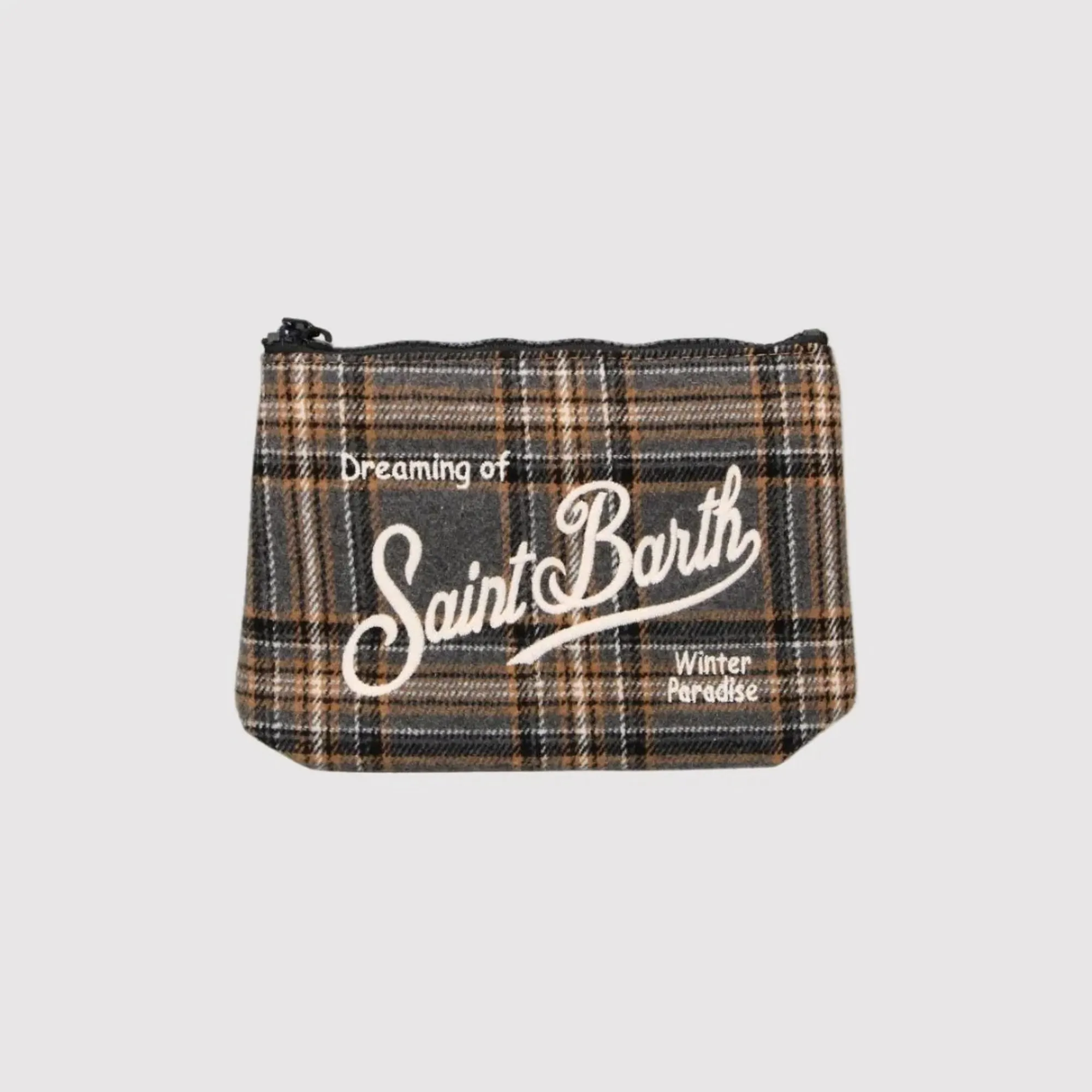 Mc2 Saint Barth B'Aline Wool Tartan Clutch' Grey Ali0022-00321M 195431