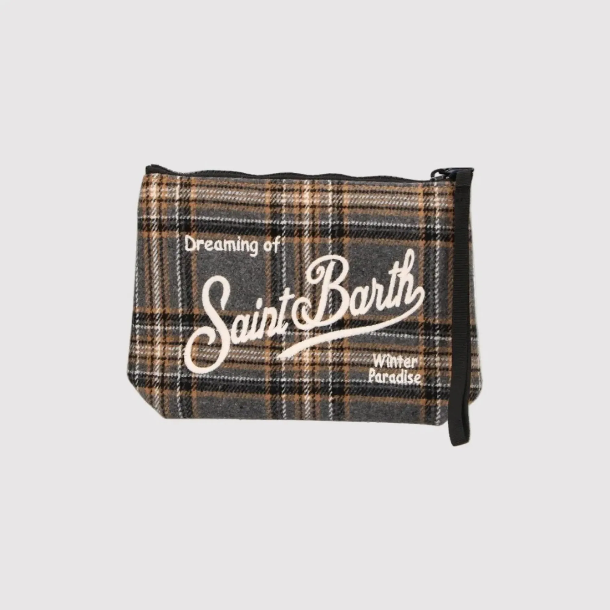 Mc2 Saint Barth B'Aline Wool Tartan Clutch' Grey Ali0022-00321M 195432