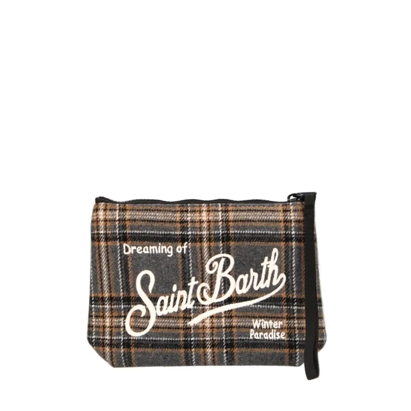 Mc2 Saint Barth Pochette Aline Wool Tartan Grigio Ali0022-00321M 196569