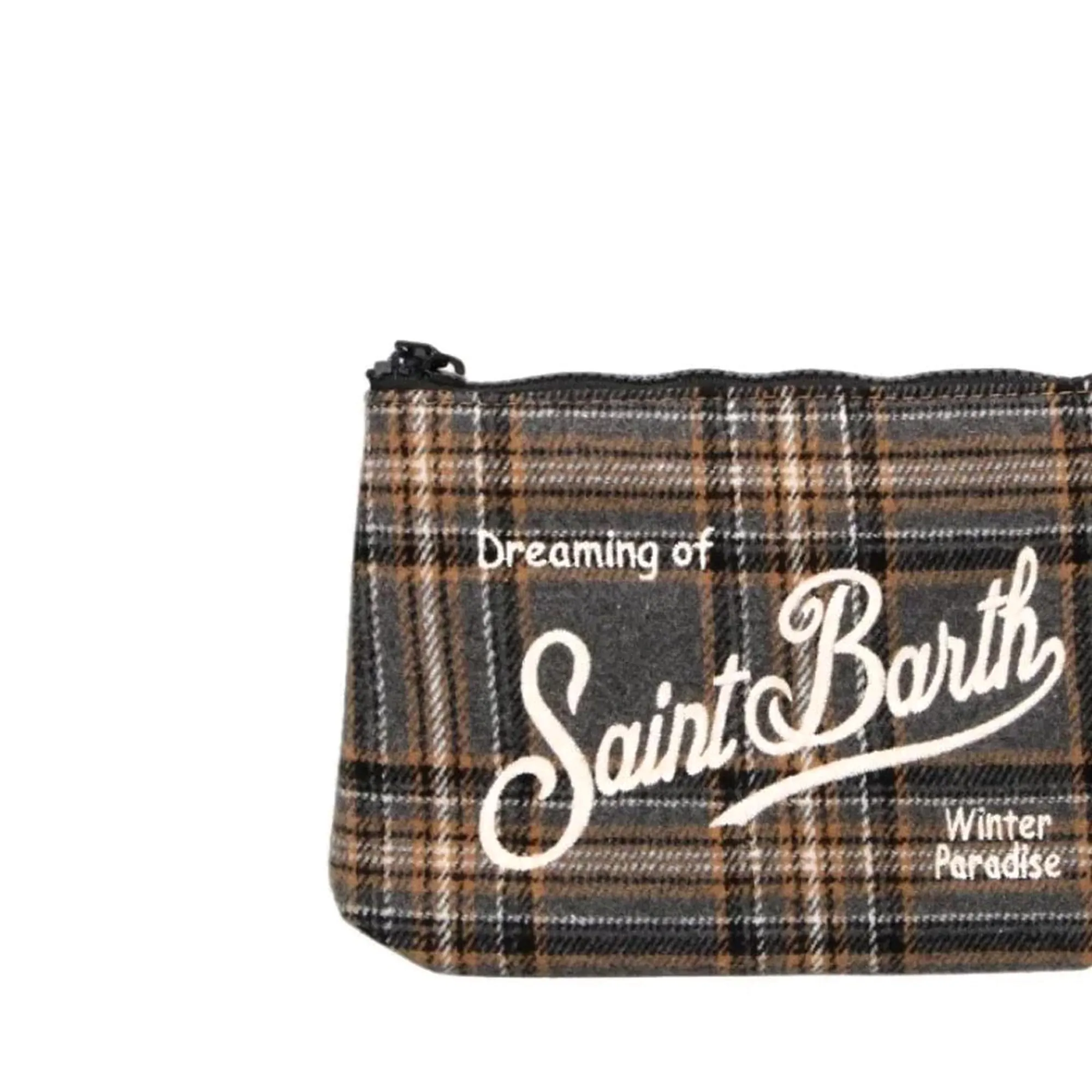 Mc2 Saint Barth Pochette Aline Wool Tartan Grigio Ali0022-00321M 196570