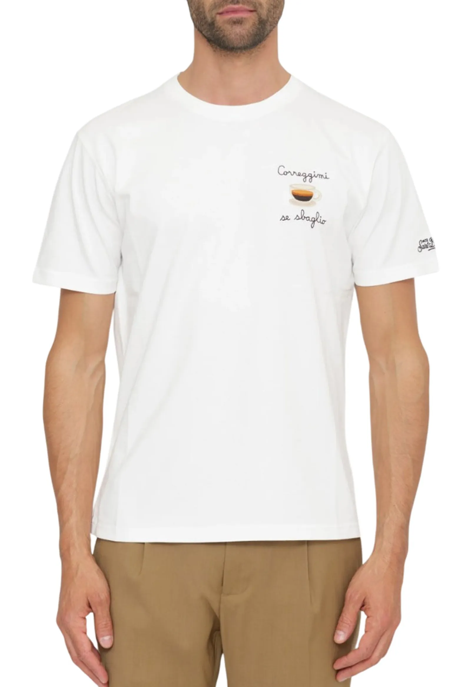 Mc2 Saint Barth T-Shirt Corregimi Se Sbaglio Bianco Pot0001-04452L 180018