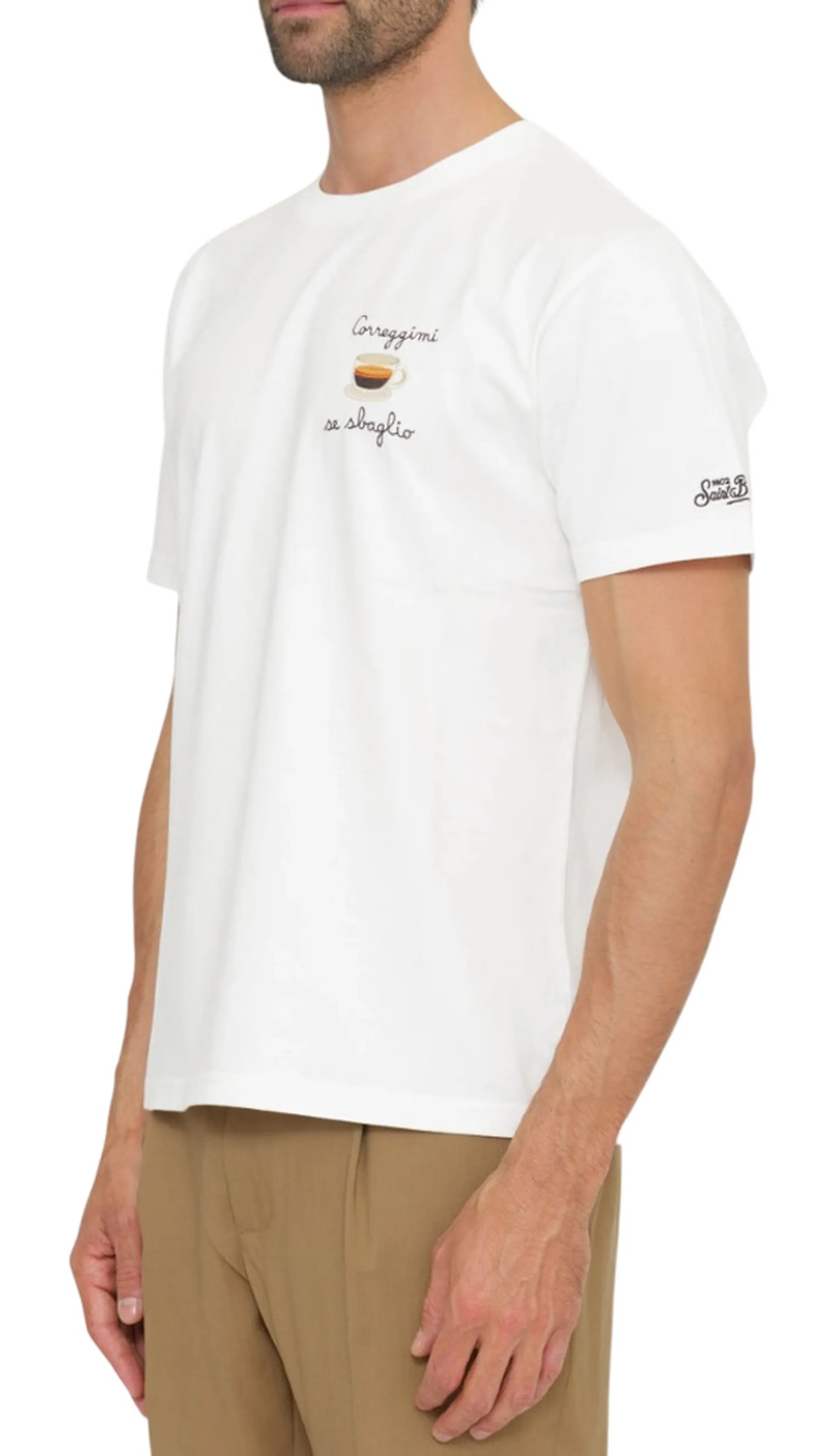 Mc2 Saint Barth T-Shirt Corregimi Se Sbaglio Bianco Pot0001-04452L 180020