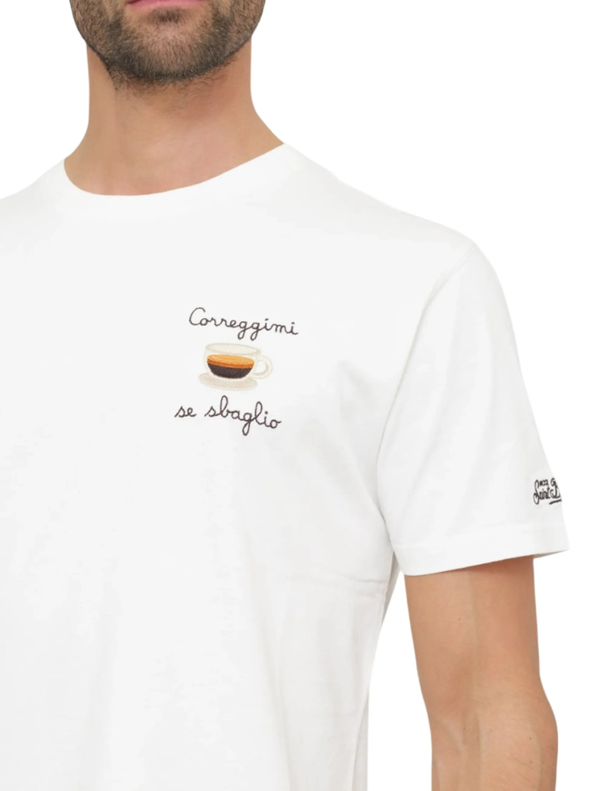 Mc2 Saint Barth T-Shirt Corregimi Se Sbaglio Bianco Pot0001-04452L 180021