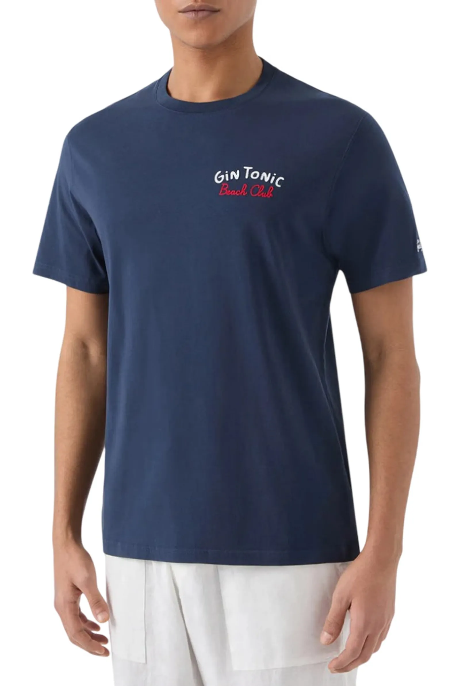 Mc2 Saint Barth T-Shirt Portland Con Ricamo Gin Tonic Blu Prl0002-00314L 180022