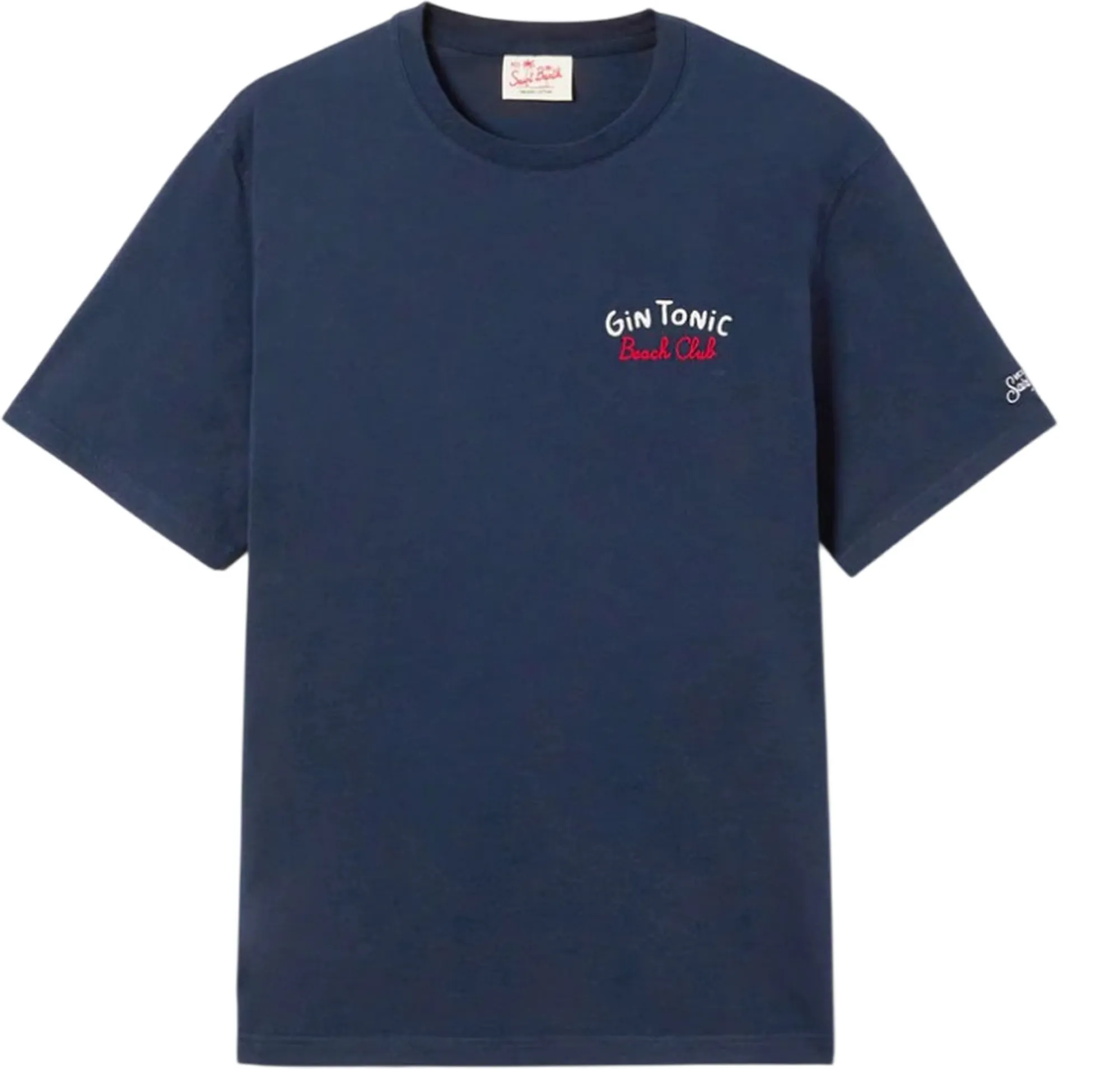 Mc2 Saint Barth T-Shirt Portland Con Ricamo Gin Tonic Blu Prl0002-00314L 180025