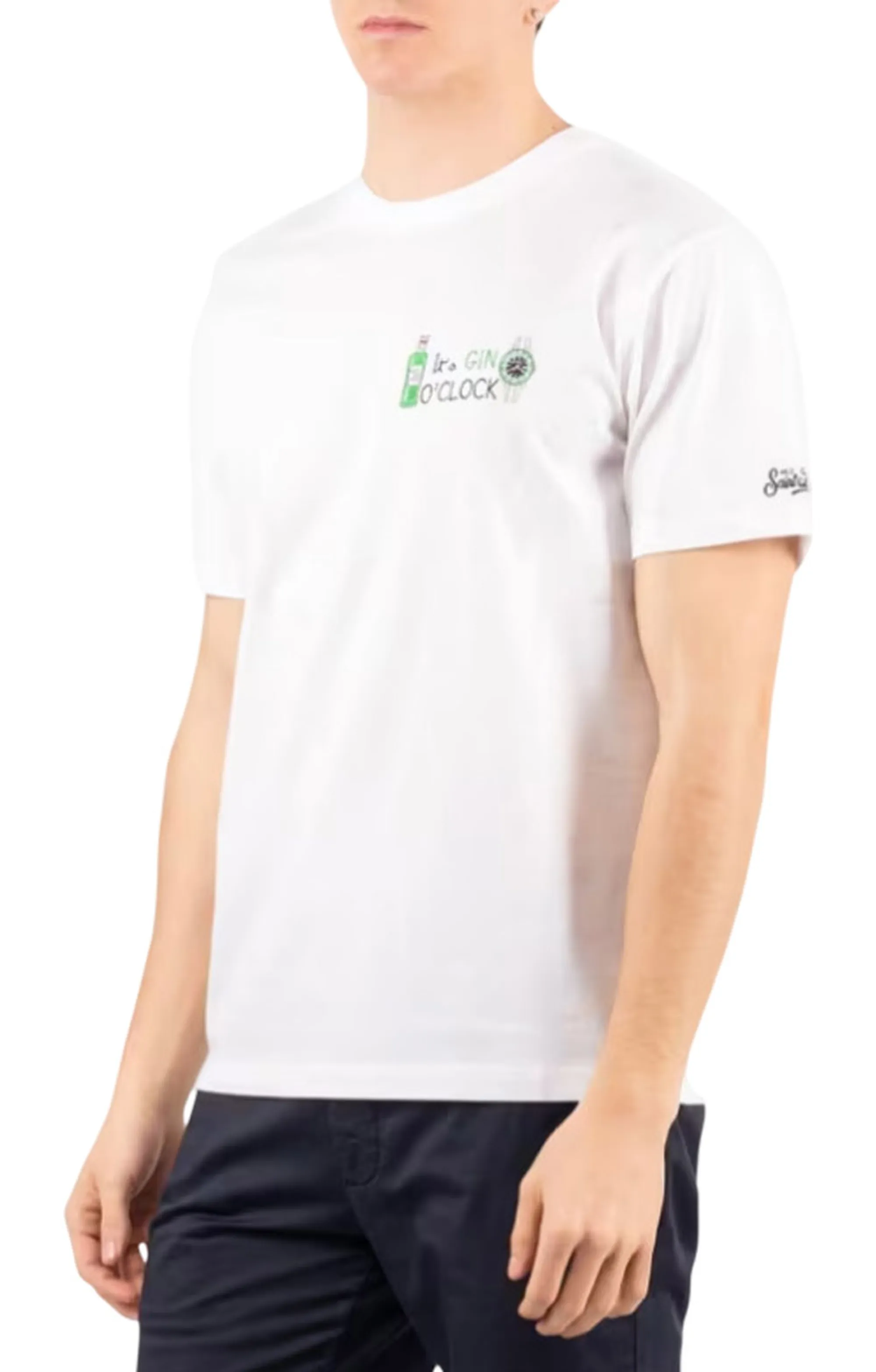Mc2 Saint Barth B'T-Shirt Portofino Gin Clock' White Pot0001-04432L 178521