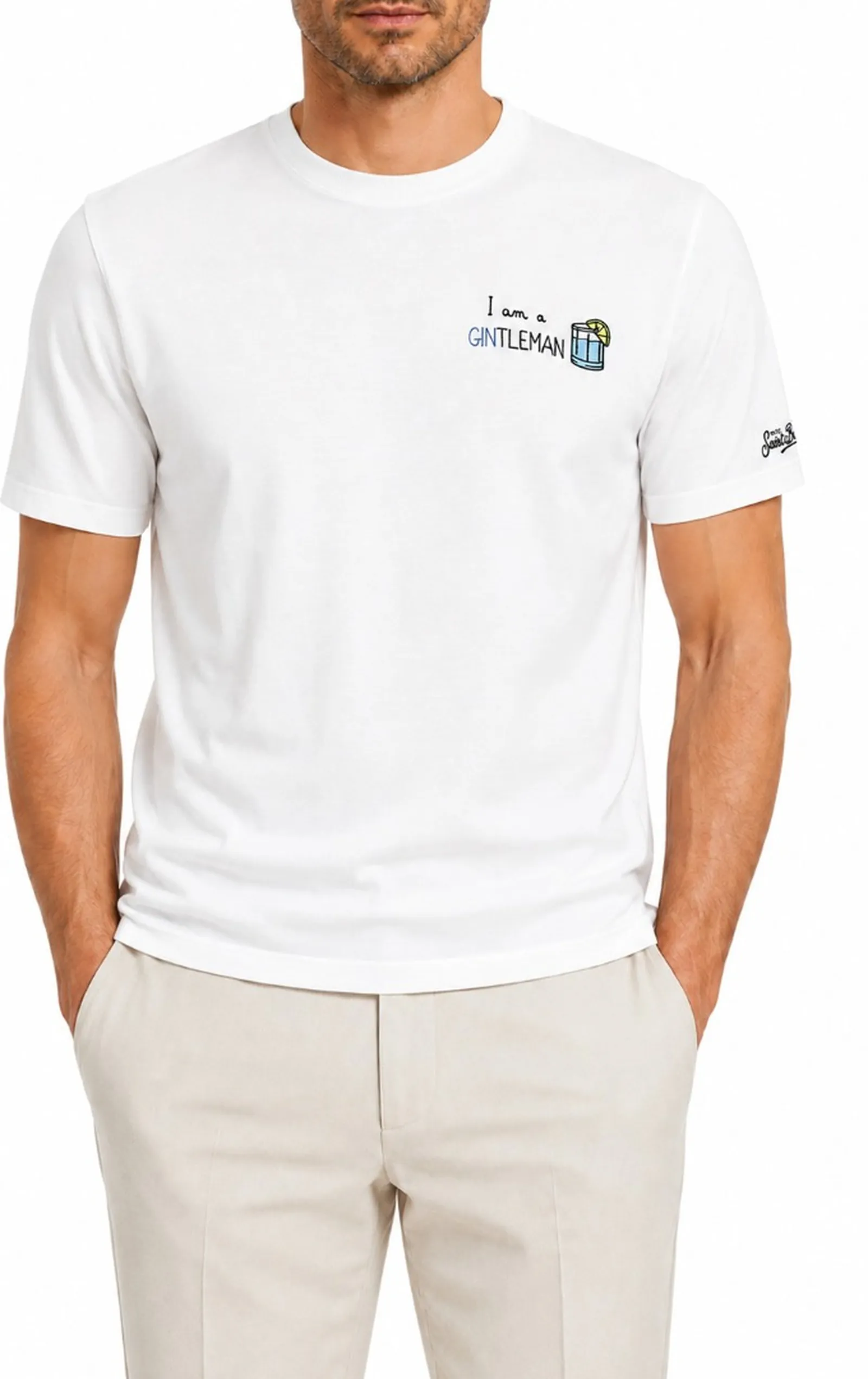Mc2 Saint Barth T-Shirt Portofino Gintleman Bianco Pot0001-01992L 183922