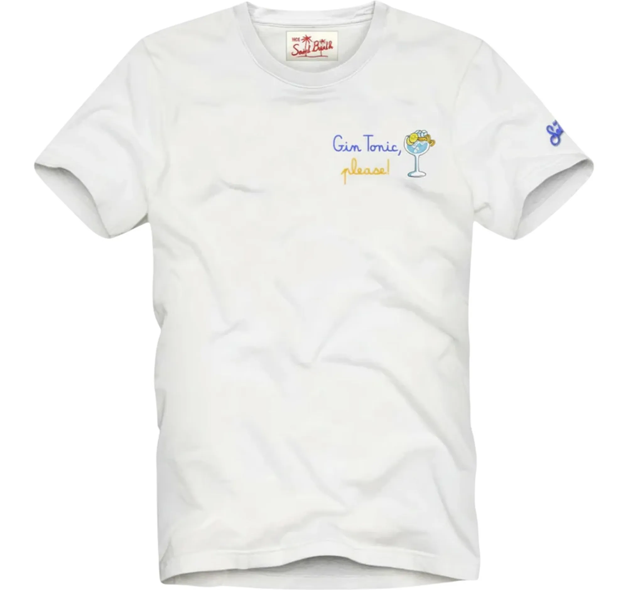 Mc2 Saint Barth B'T-Shirt Portofino Glass Gin Please' White Pot0001-04462L 177448