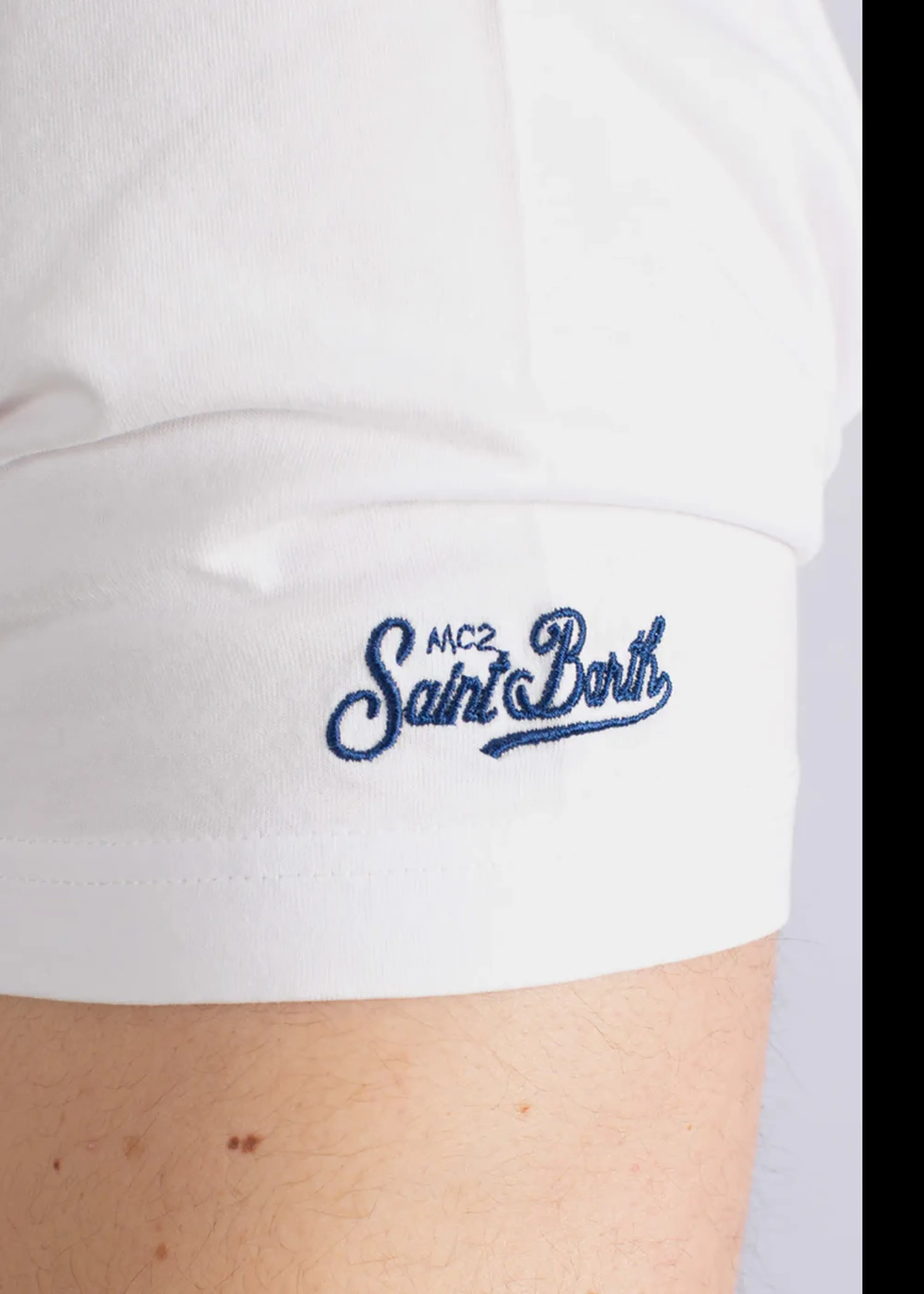 Mc2 Saint Barth B'T-Shirt Portofino I Work For The Big 4' White Pot0001-00156L 181930