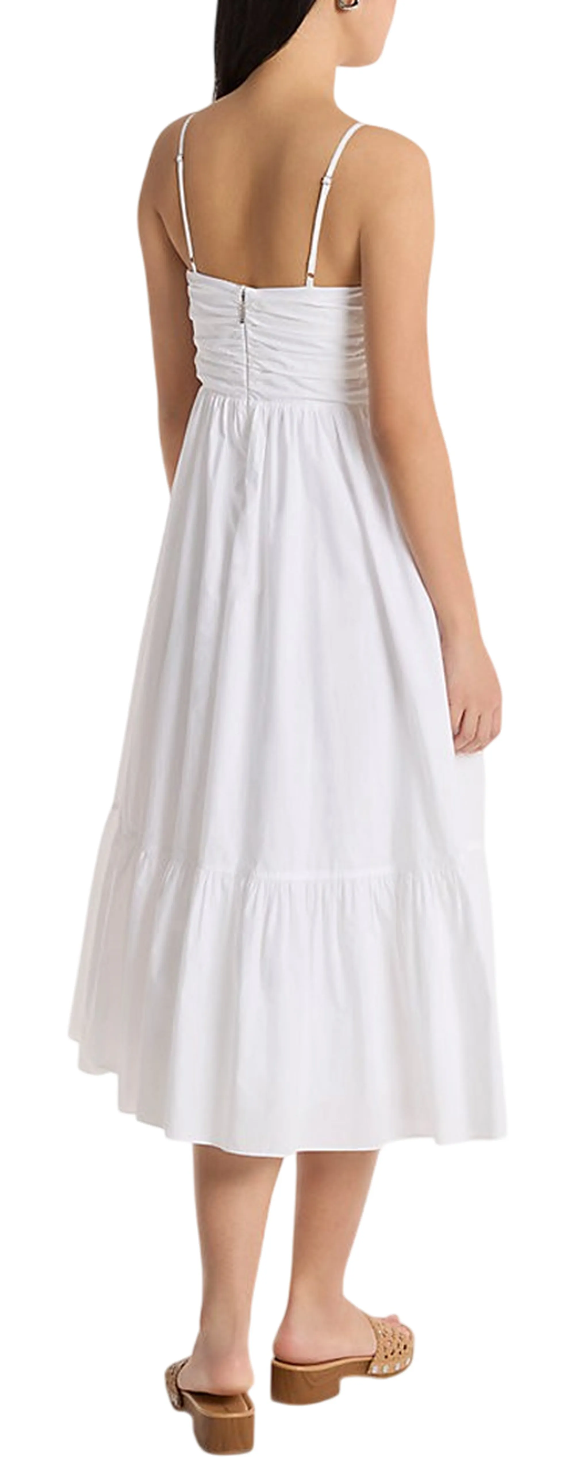 Michael Kors B'Poplin Dress' White Ms683Dhklz 171026
