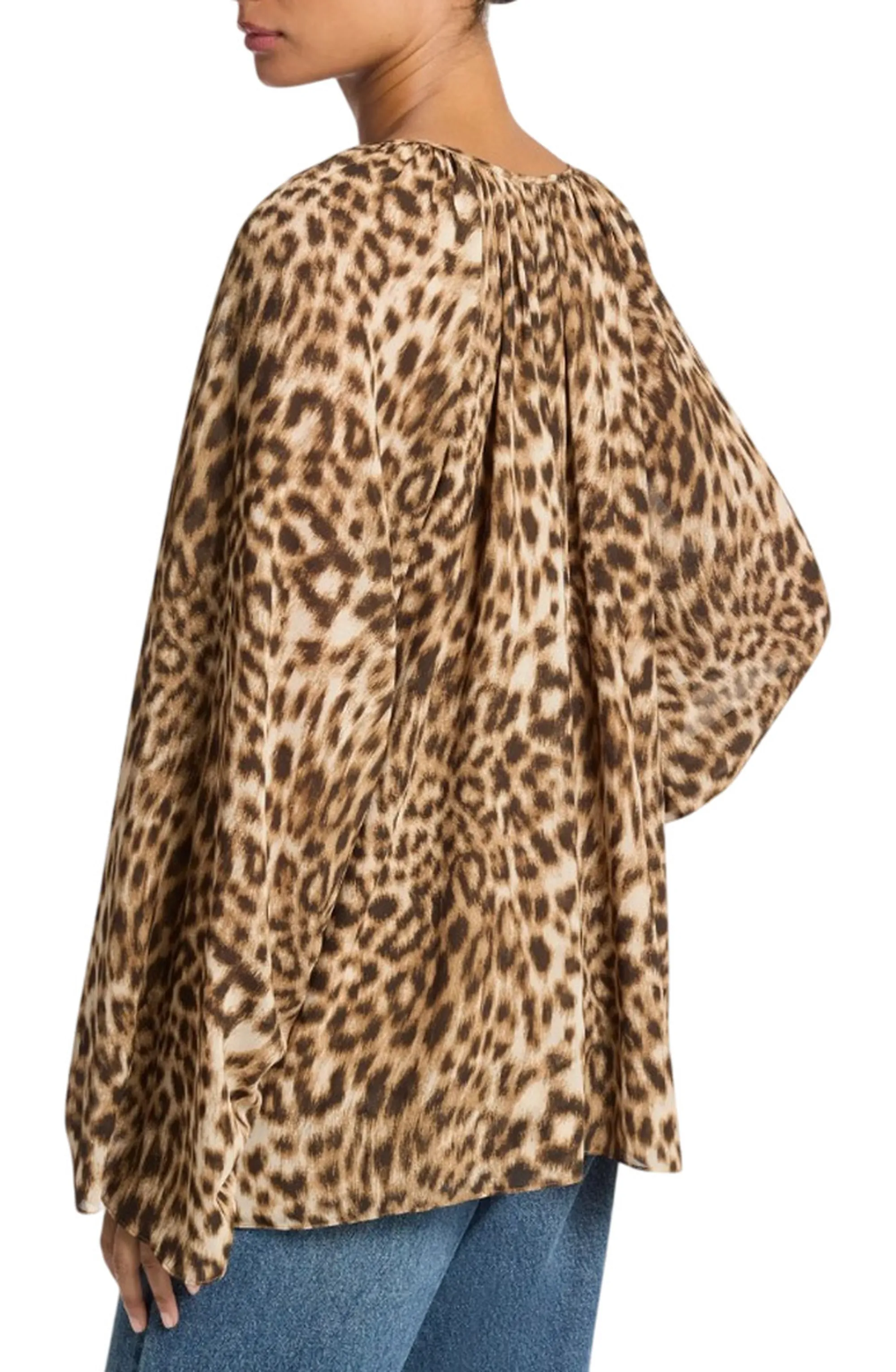 Michael Kors Blusa Asimmetrica In Georgette Cammello Mf6414Ble4 189003
