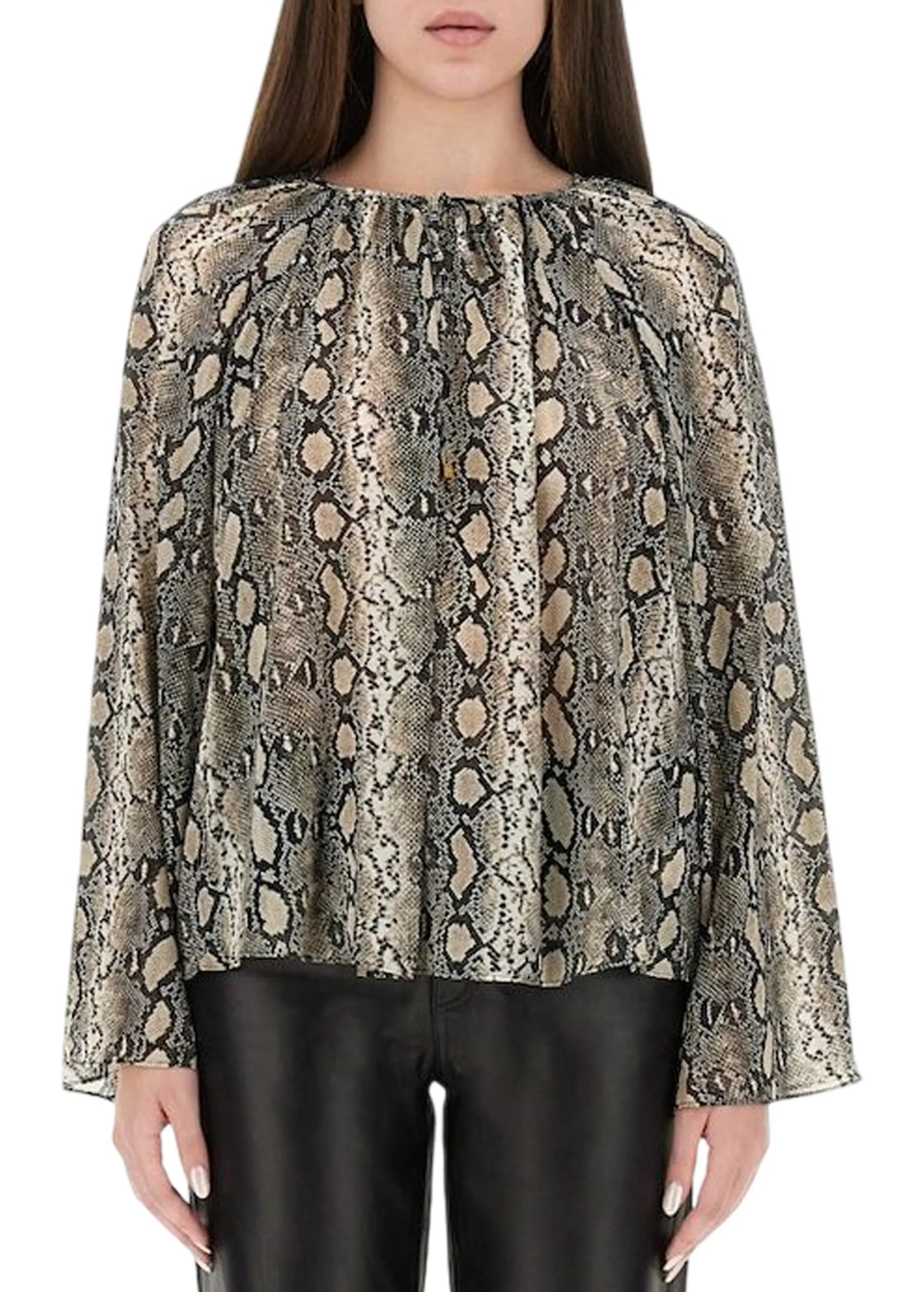 Michael Kors B'Snake Blouse' Beige Mt540R0Abe 155025