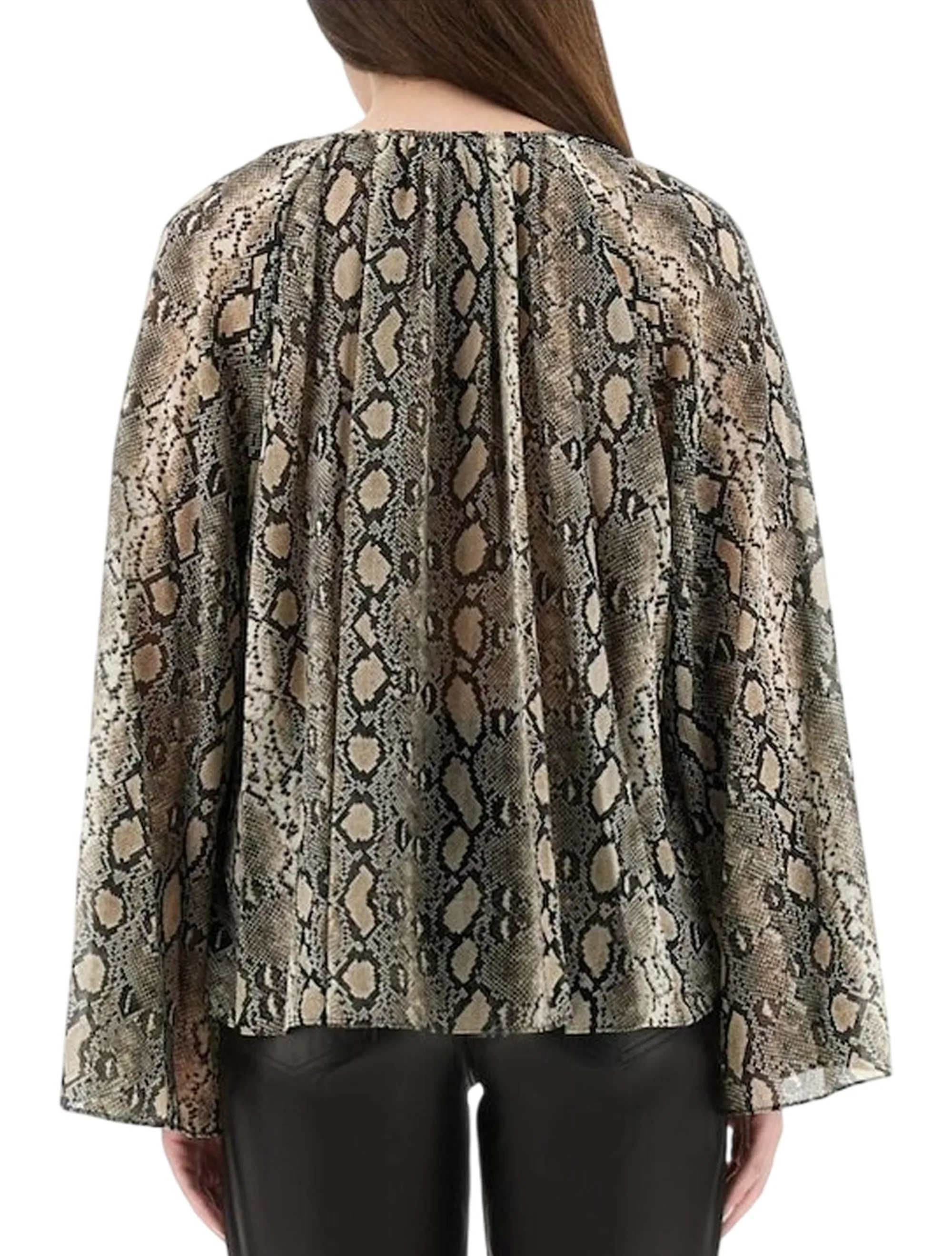 Michael Kors B'Snake Blouse' Beige Mt540R0Abe 155030