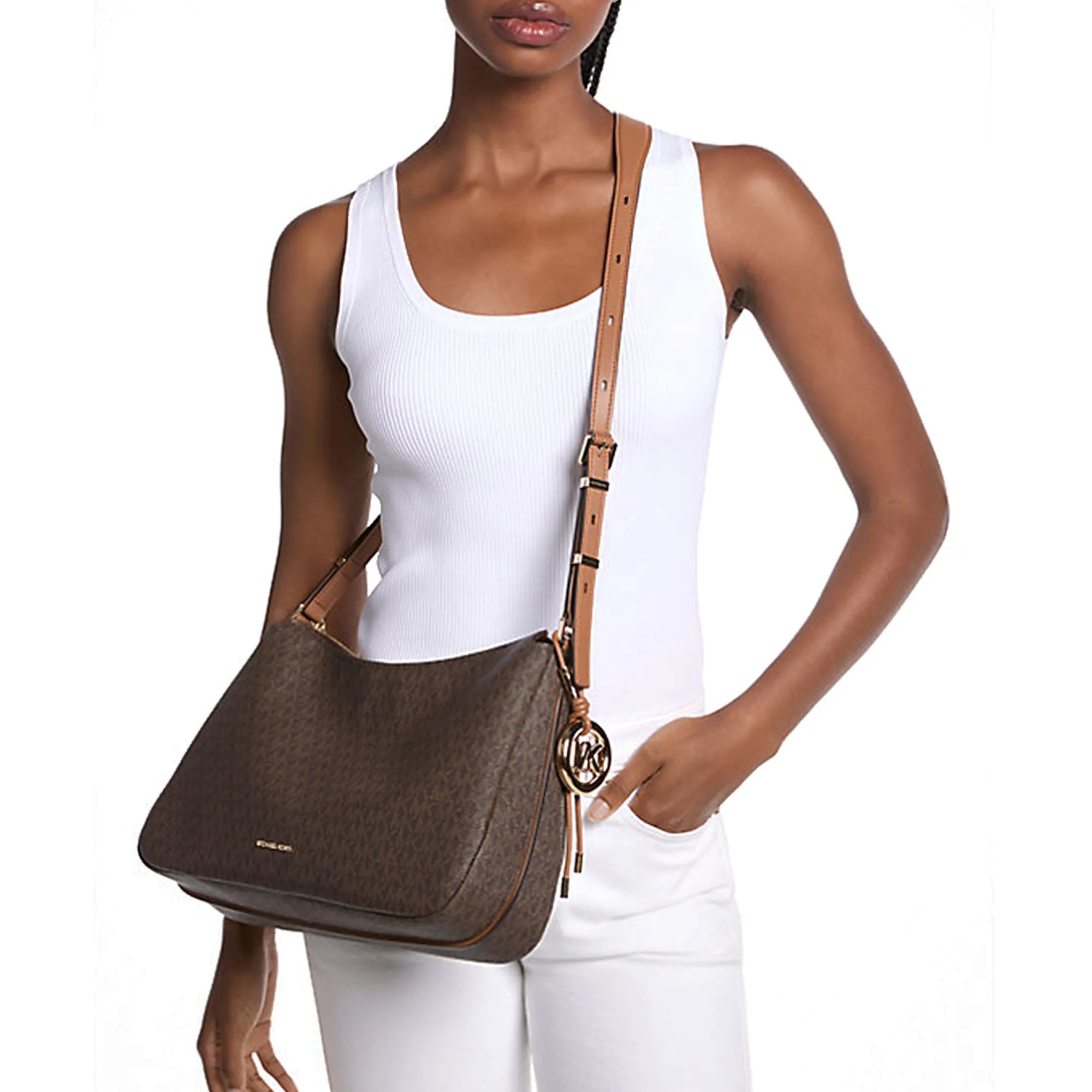 Michael Kors Borsa A Spalla Nolita Marrone 30F5Gy5M2B 159250