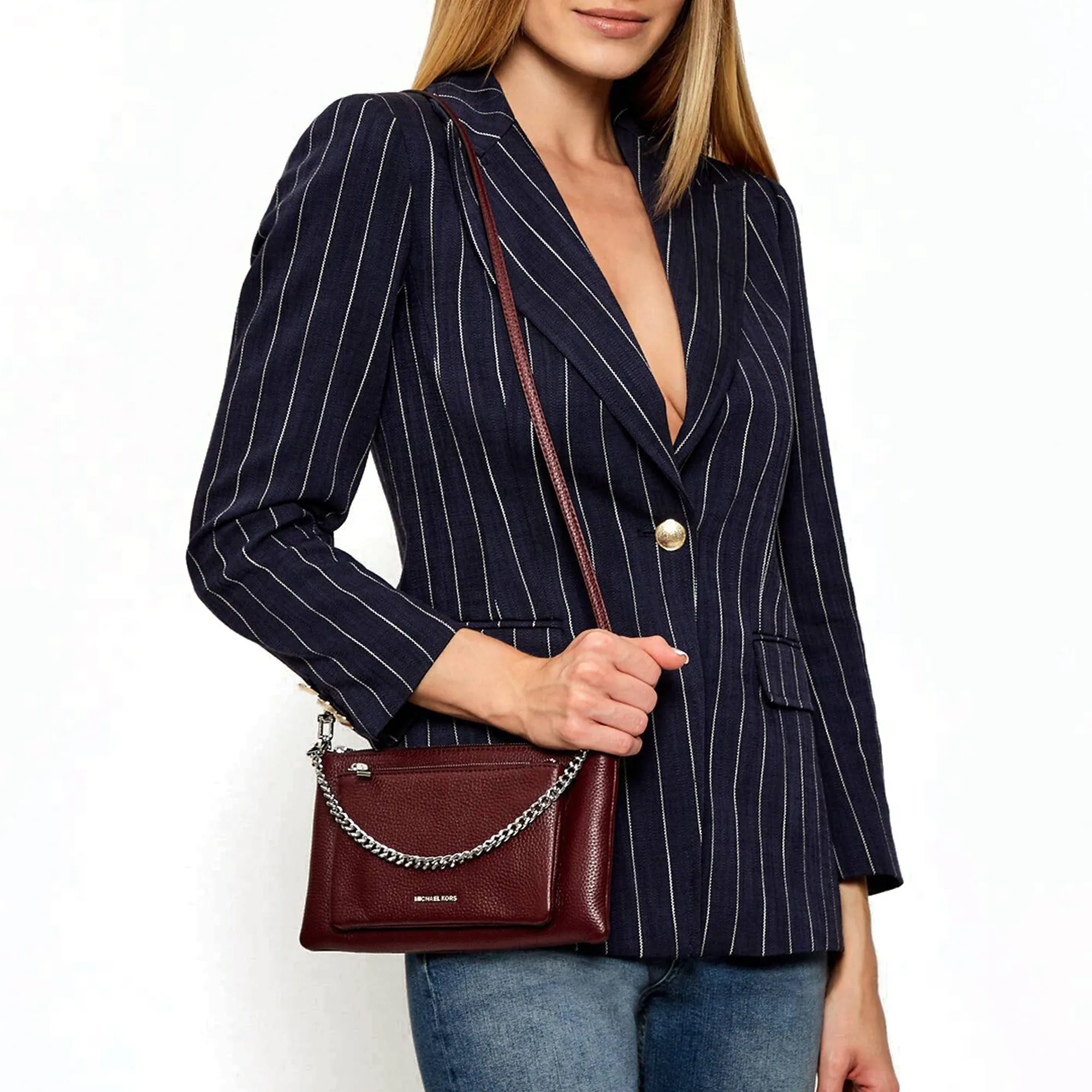 Michael Kors B'Shoulder Bag' Dark Red 32F5Sj6C8L 158807