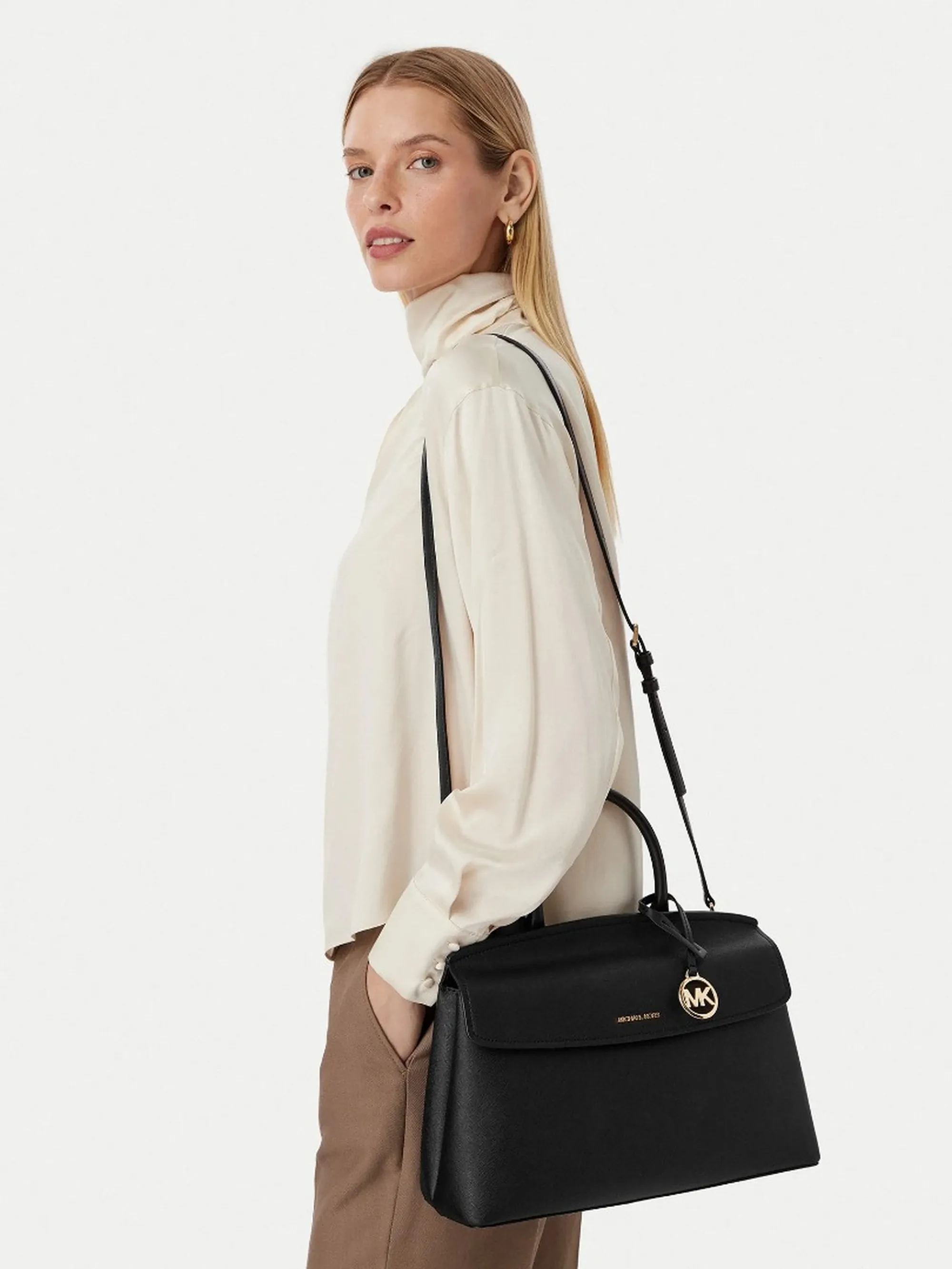 Michael Kors Borsa A Tracolla Removibile Nero 30T6Gx7S2L 185512
