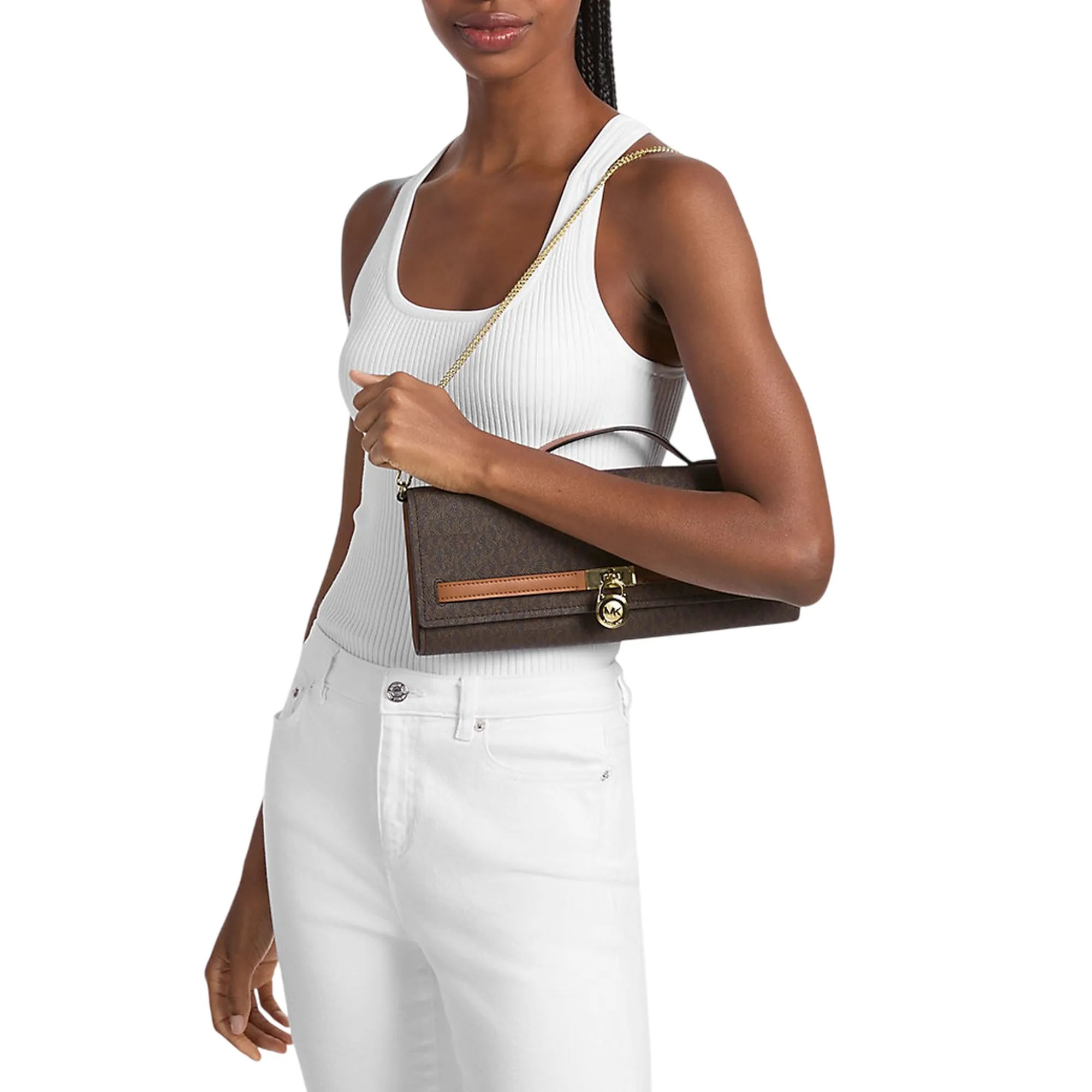 Michael Kors B'Hamilton Medium Clutch Bag' Brown 30R6Ghmc8B 170972