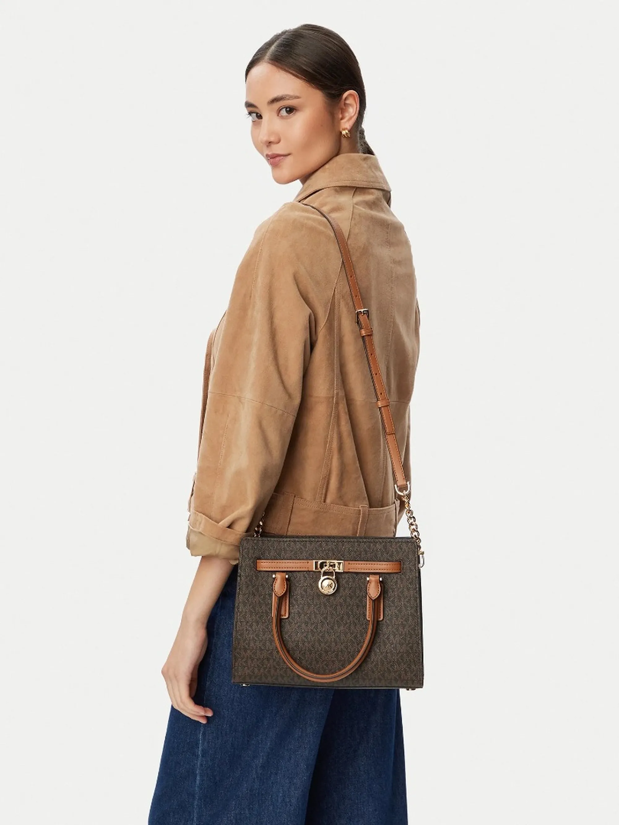 Michael Kors Borsa Hamilton Piccola Marrone 30T6Gnxs1B 183760