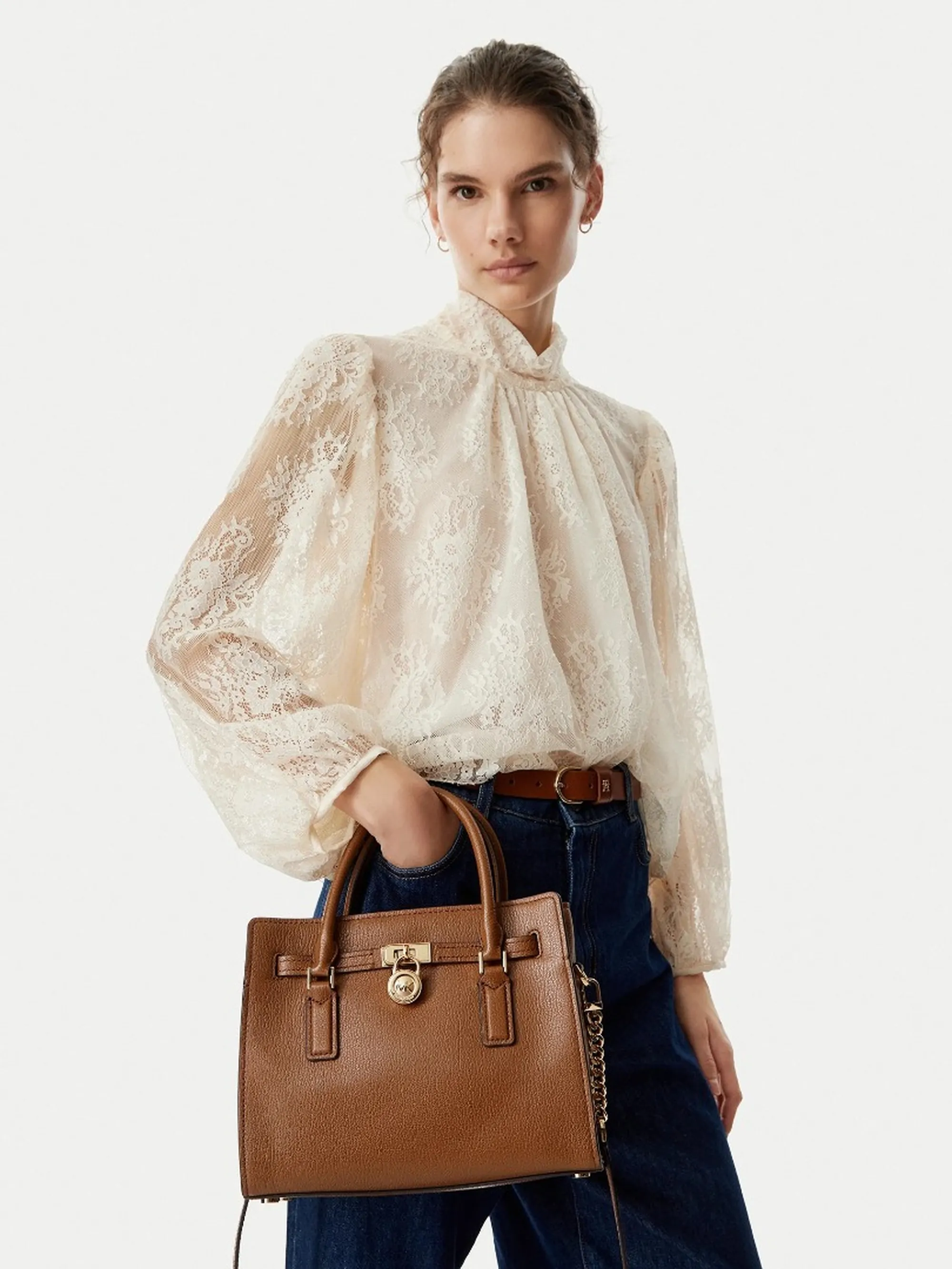 Michael Kors Borsa Tote Hamilton Piccola Marrone 30T6Gnxs1L 183750