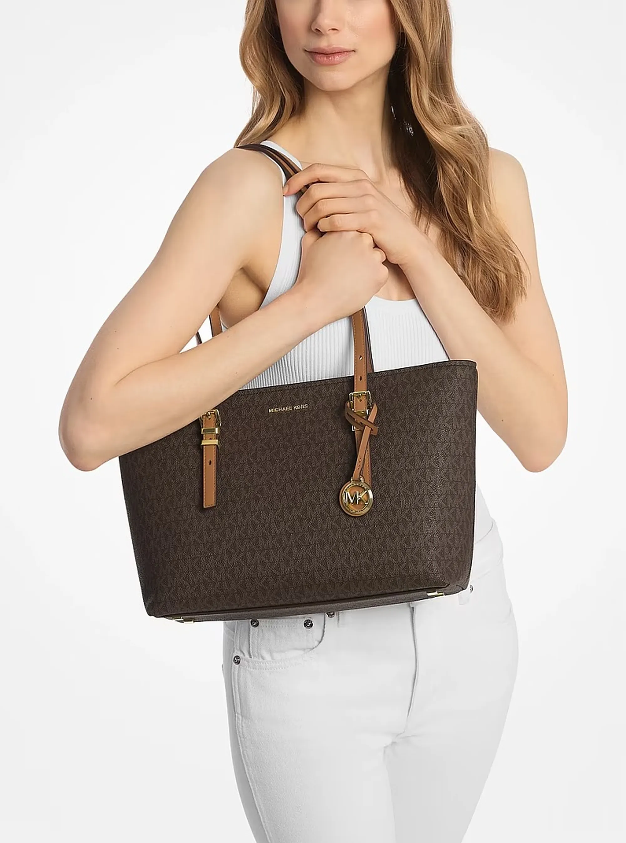 Michael Kors Borsa Tote Quinn Media Marrone 30T5Gqnt2B 183740