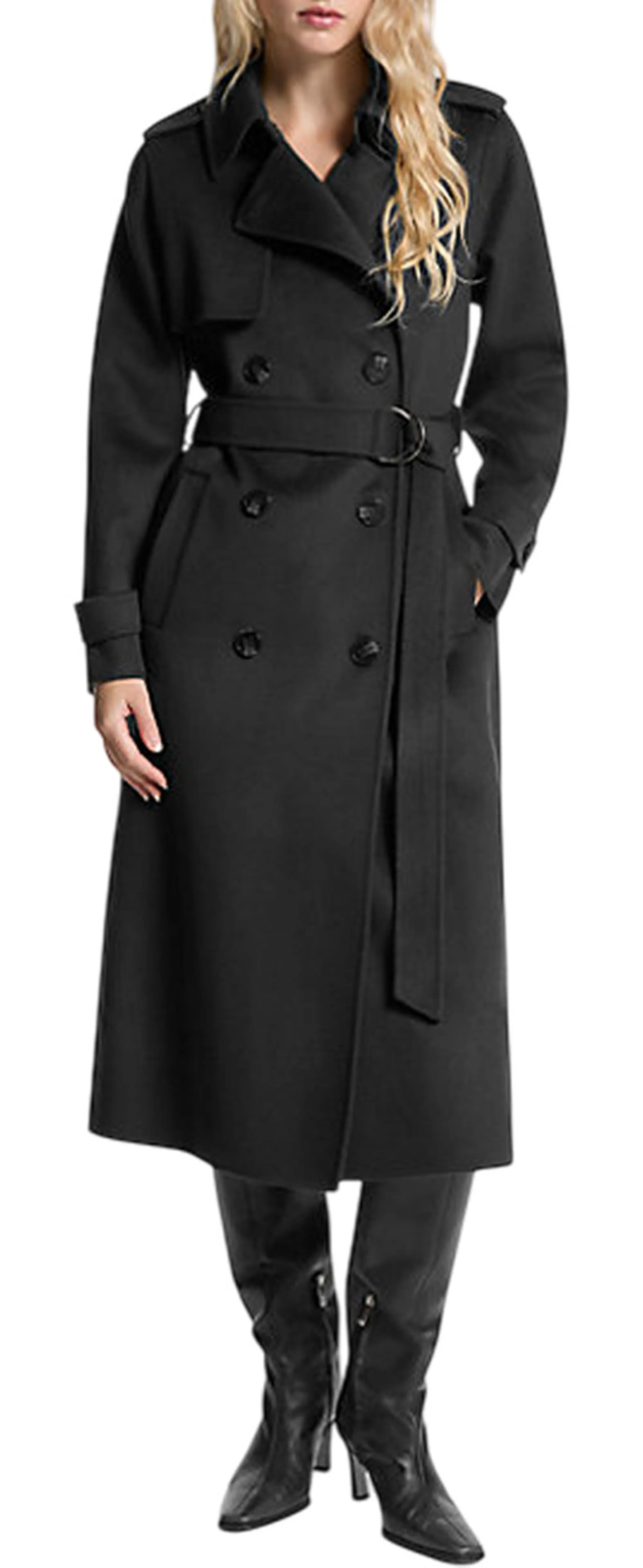 Michael Kors B'Wool Blend Coat With Belt' Black 77A7150M21 159920