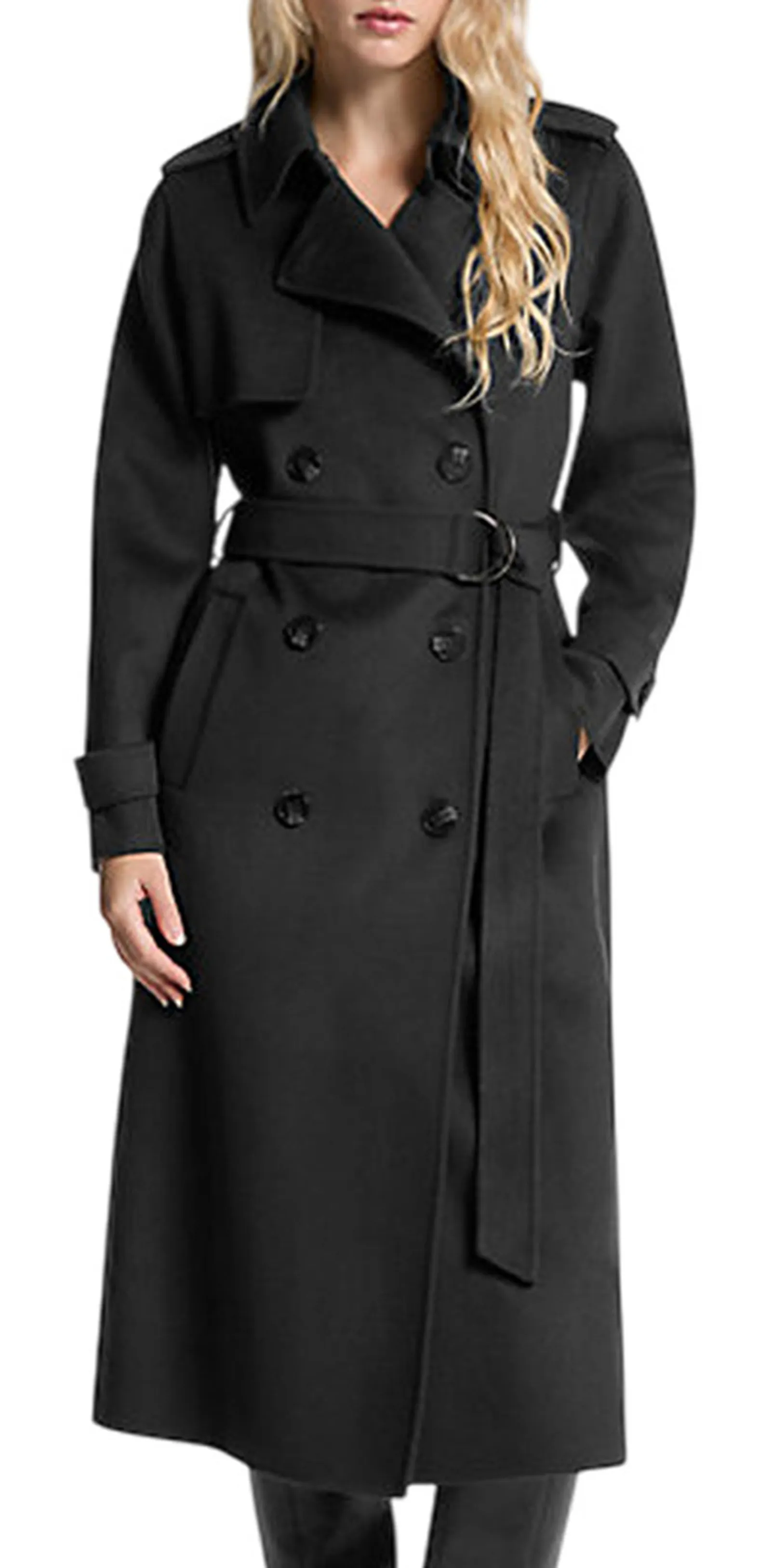 Michael Kors Cappotto In Misto Lana Con Cintura Nero 77A7150M21 165433